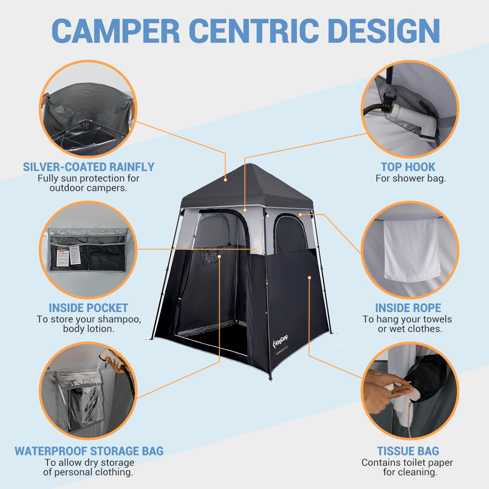 kingcamp-marasusa-q-single-room-shower-tent image 3