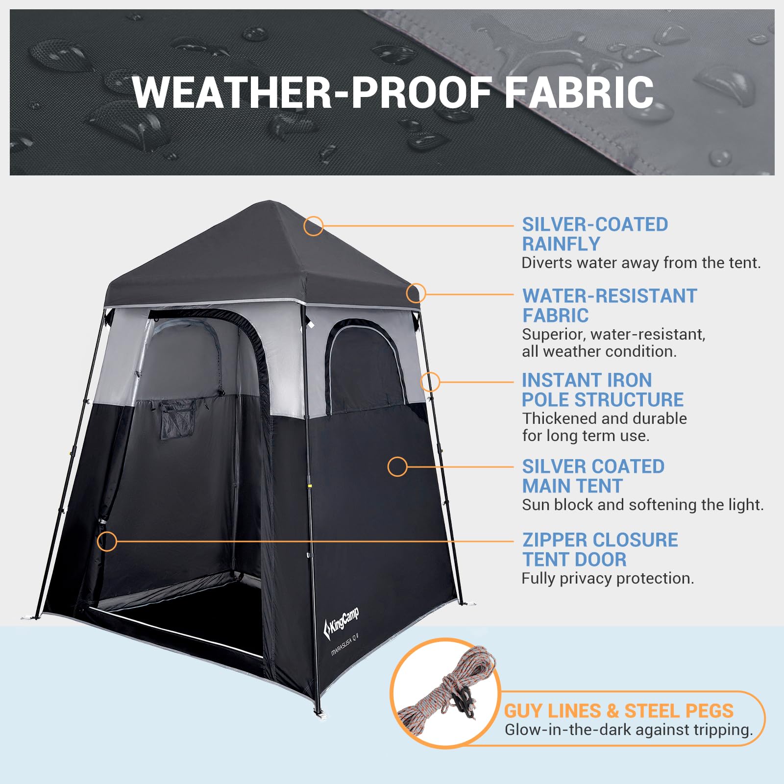 kingcamp-marasusa-q-single-room-shower-tent image 5