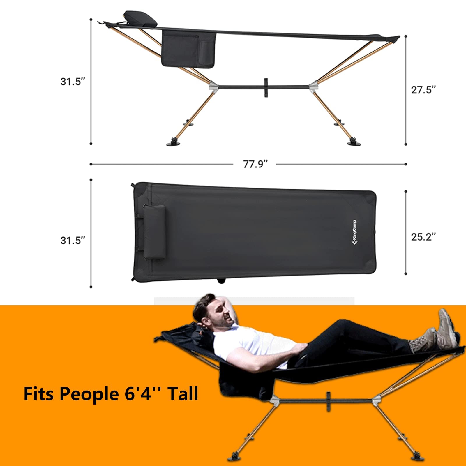 kingcamp-ultralight-folded-hammock-cot-red-dot-award-2019 image 2
