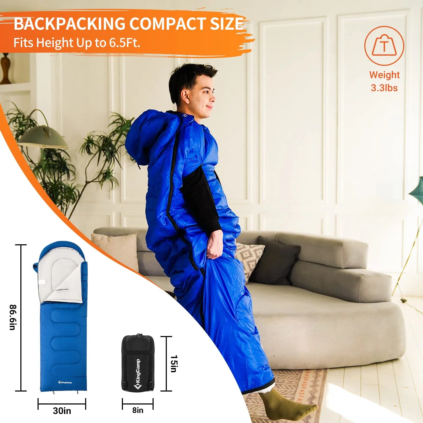 kingcamp-lona-250-3-season-sleeping-bag image 3
