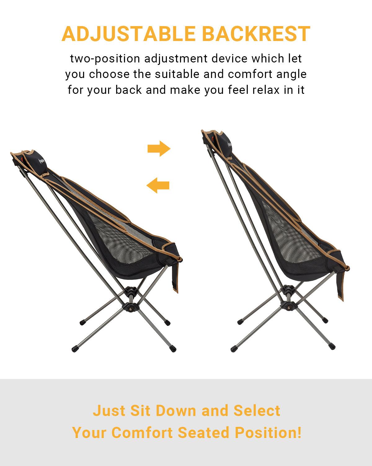 kingcamp-adjustable-high-back-ultralight-camping-chair-two-position-reclining-co image 5