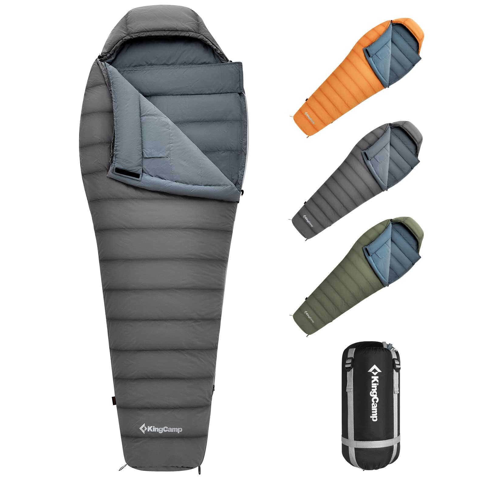 kingcamp-protector-400-down-mummy-sleeping-bag-3-season-lightweight-2-6-lbs image 1