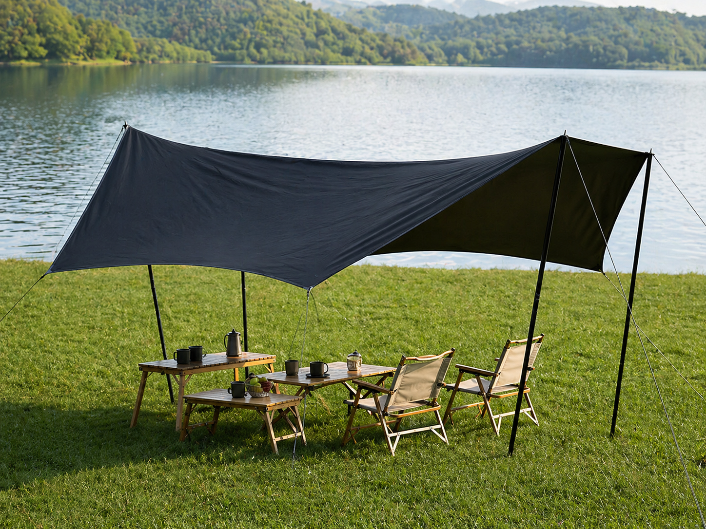 kingcamp-boundless-x3-pro-modular-tarp-awning-161-sq-ft-waterproof-shelter-for-s image 4