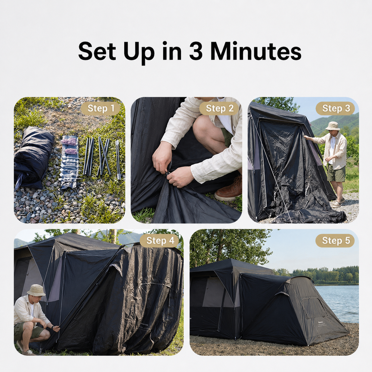 kingcamp-boundless-x3-pro-bedroom-module-zipper-connect-4-person-tent-expansion image 6