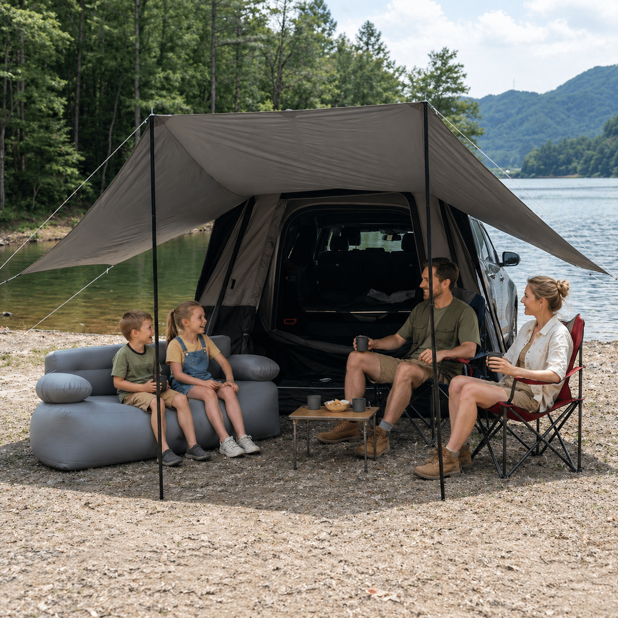 kingcamp-boundless-x3-pro-modular-tarp-awning-161-sq-ft-waterproof-shelter-for-s image 2