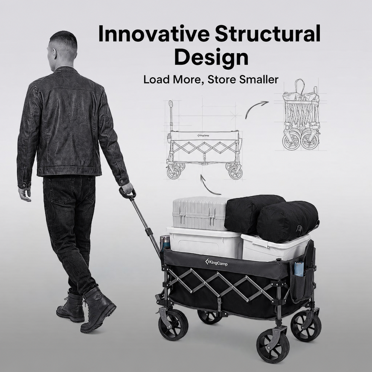 kingcamp-150l-compact-folding-wagon-cart image 5