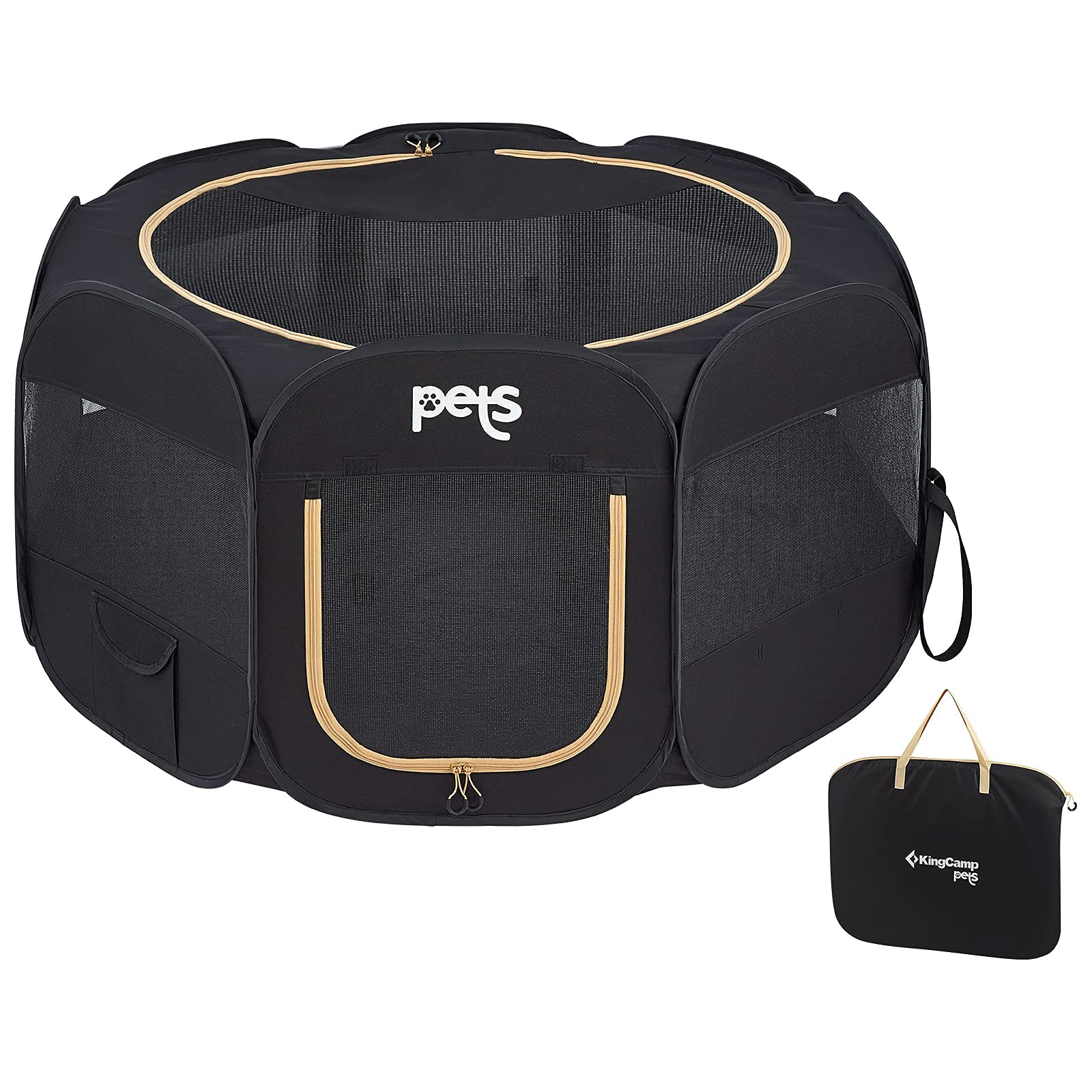 kingcamp-pets-portable-pet-playpen-folding-dog-tent-with-carry-bag image 1