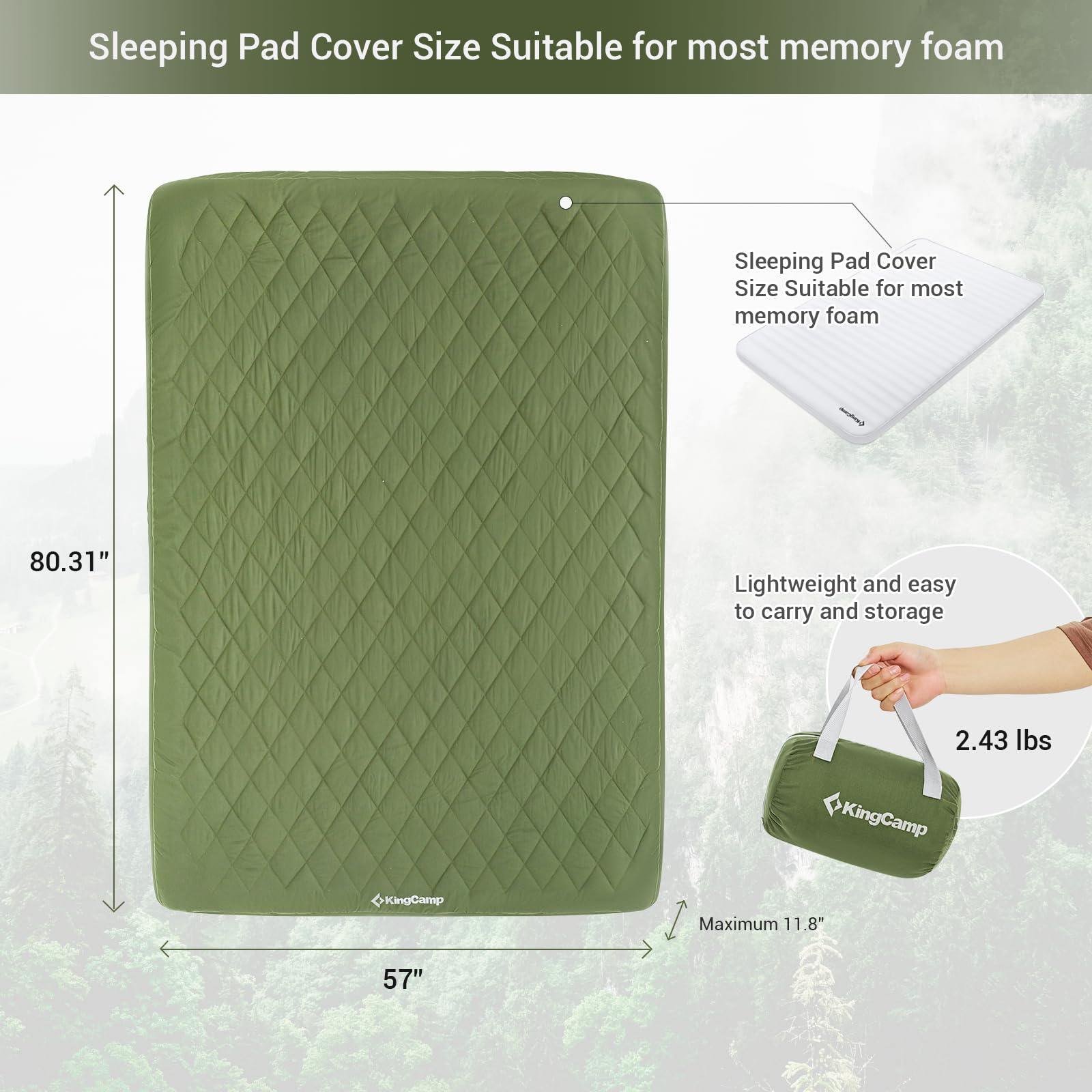 kingcamp-two-person-cotton-mattress-cover-2-2-protective-cover-for-air-mattresse image 2