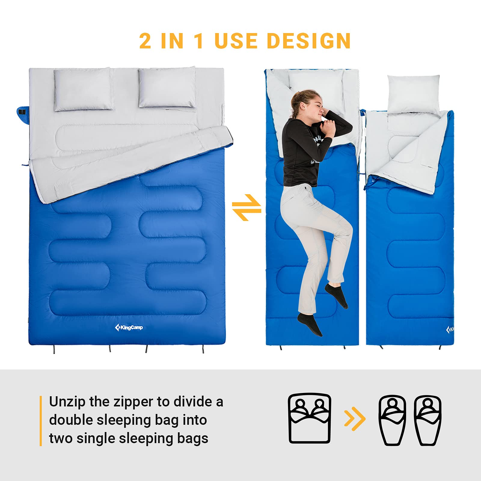 kingcamp-double-lightweight-sleeping-bag image 4