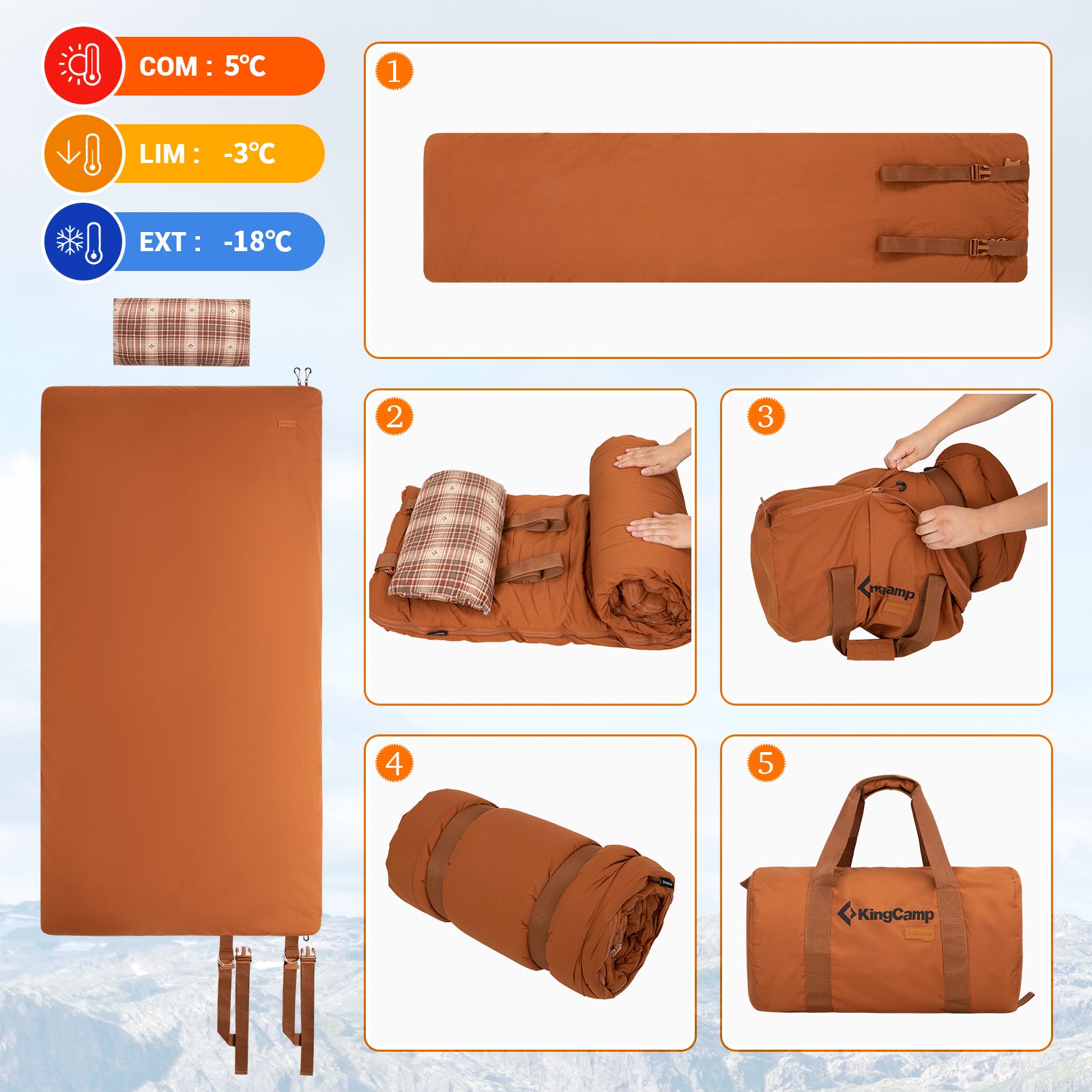 kingcamp-topanga-400-rectangle-sleeping-bag image 3