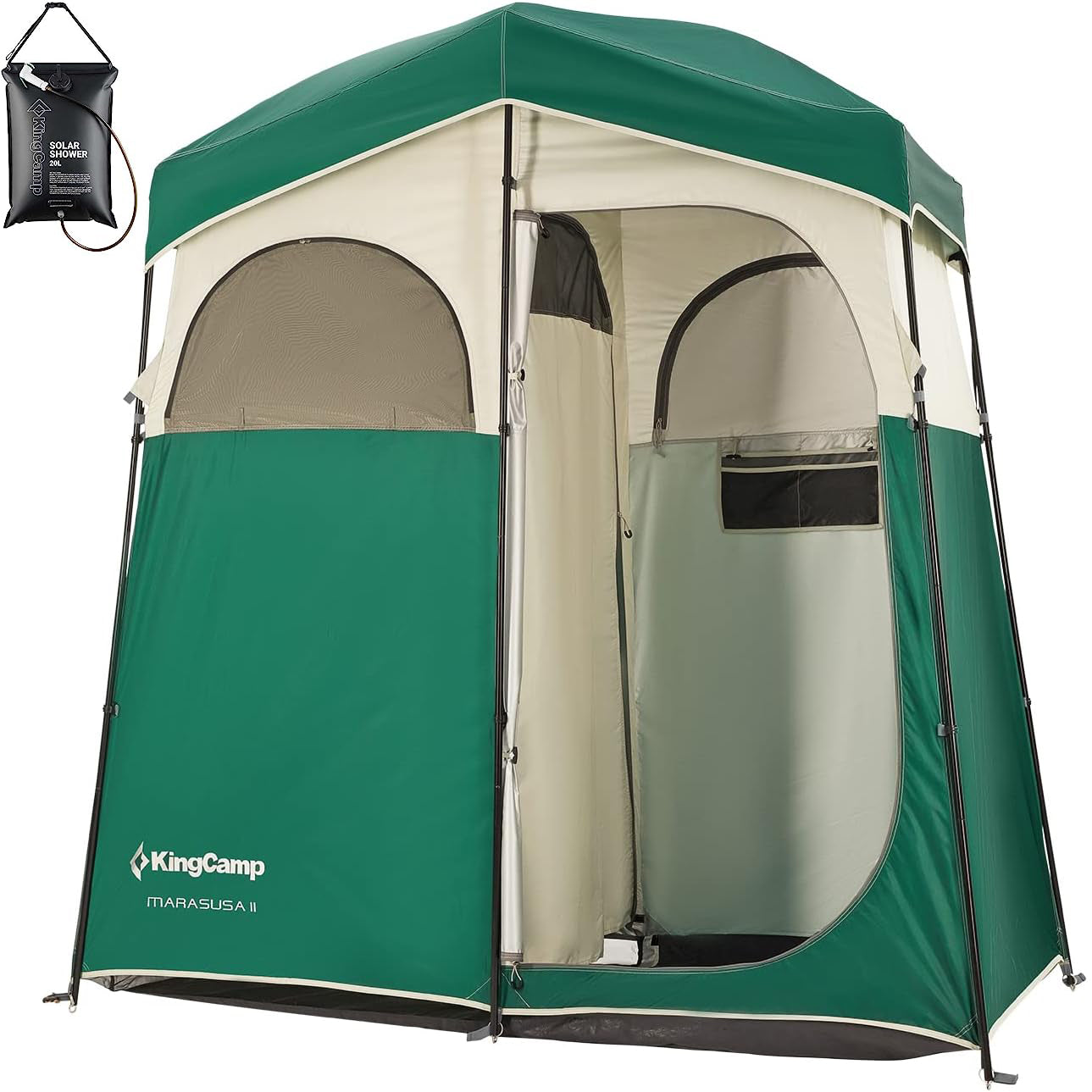 kingcamp-double-room-shower-tent-with-solar-shower-set image 8