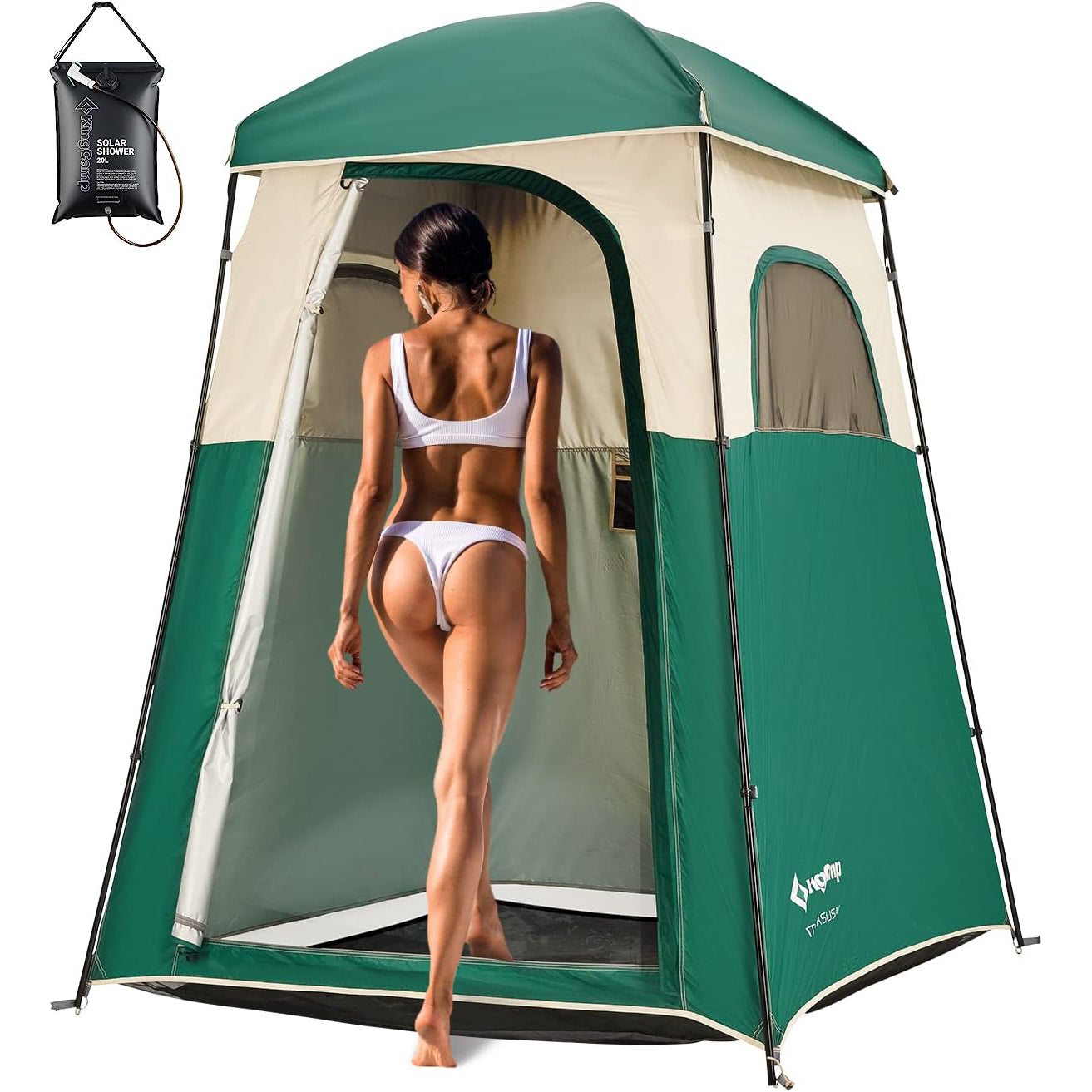 kingcamp-single-room-shower-tent-with-solar-shower-set image 2