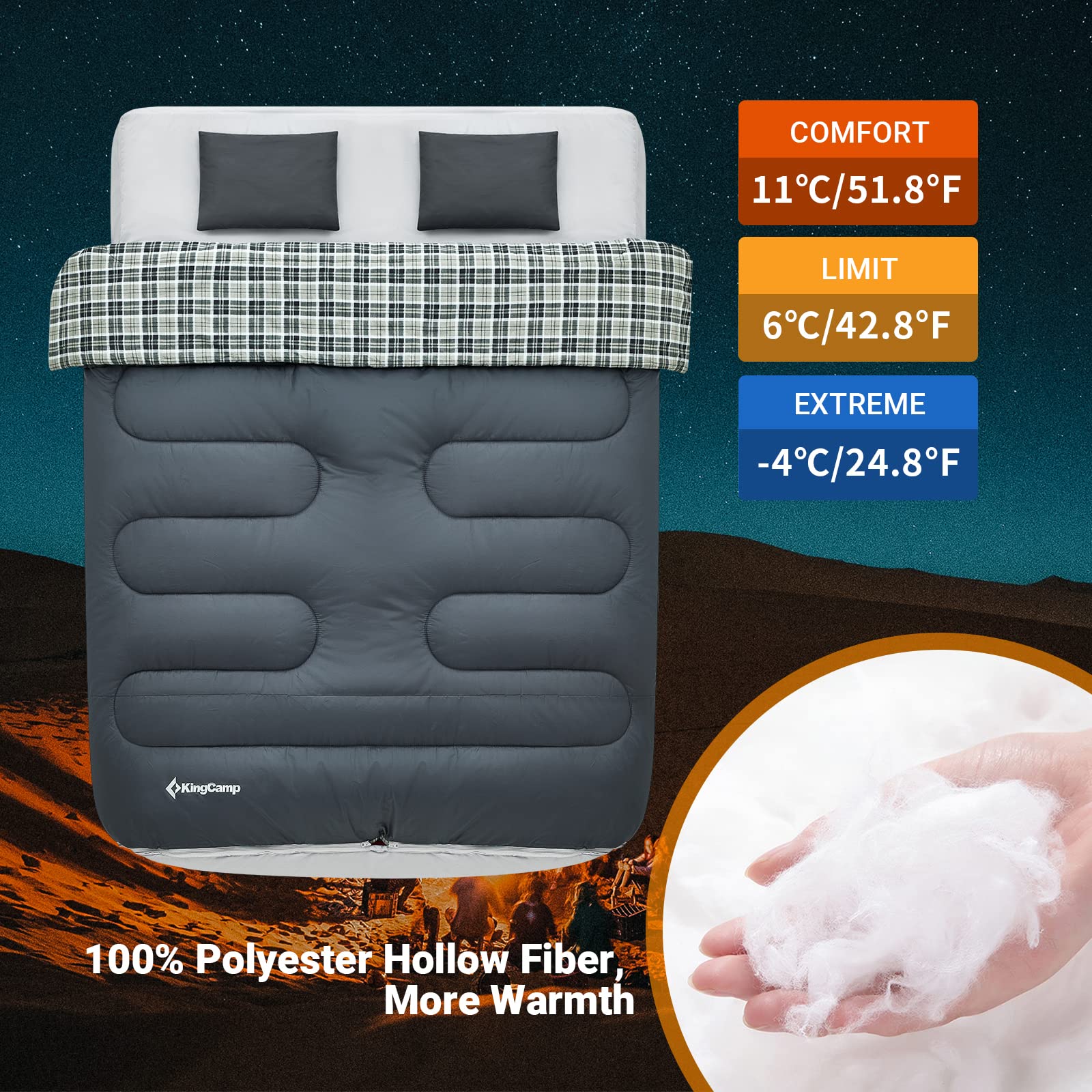 kingcamp-airbed-queen-size-double-sleeping-bag image 2