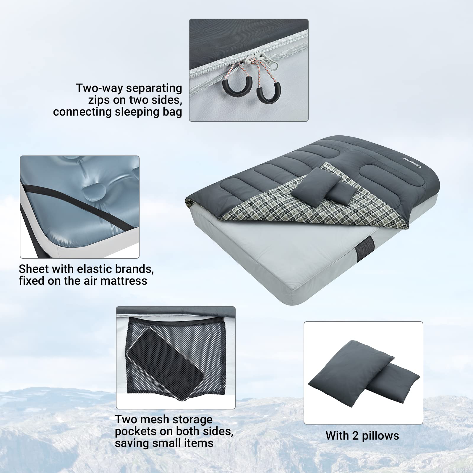 kingcamp-airbed-queen-size-double-sleeping-bag image 6