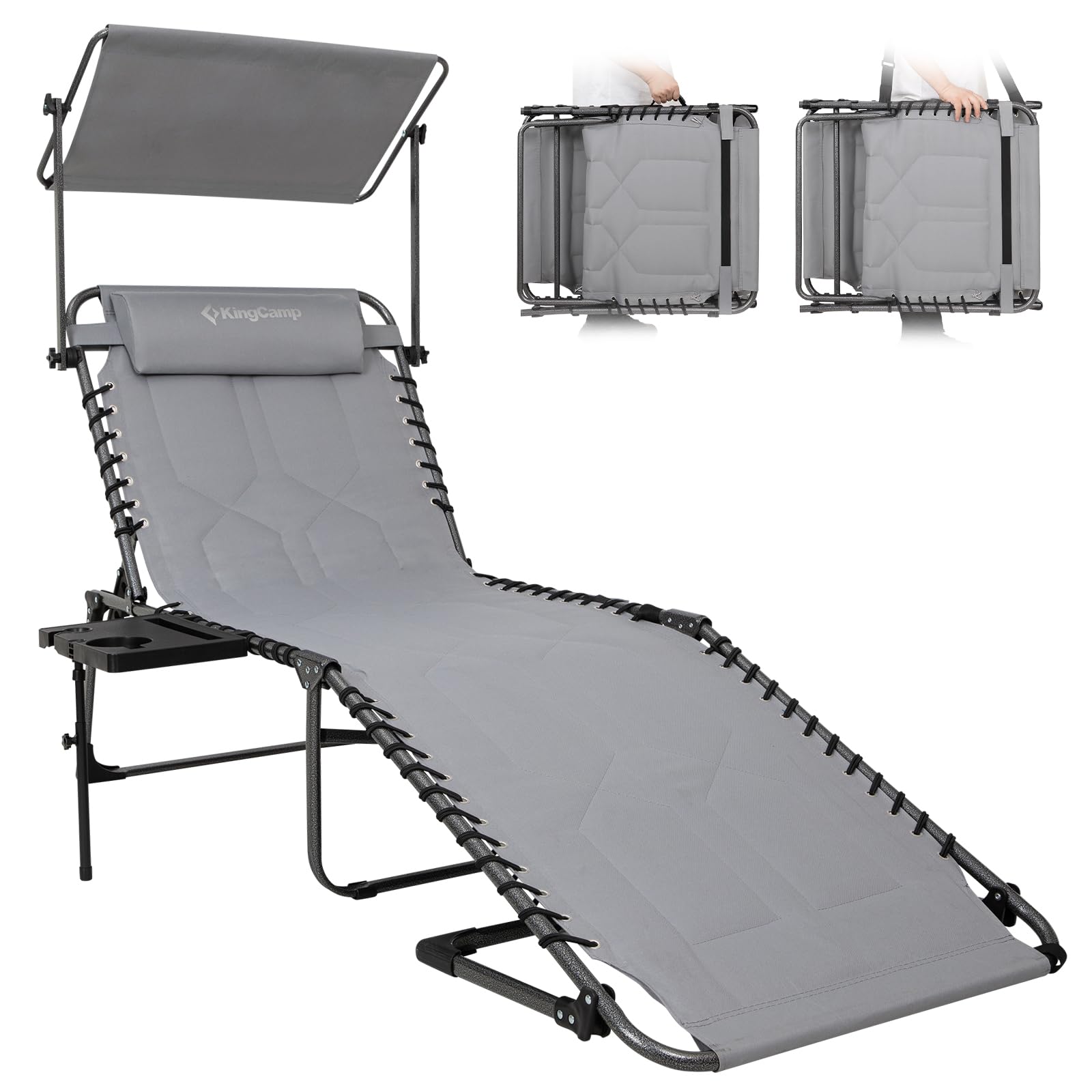 kingcamp-magnolia-b20-plus-folding-lounge-chair-5-position-recline-with-sunshade image 1