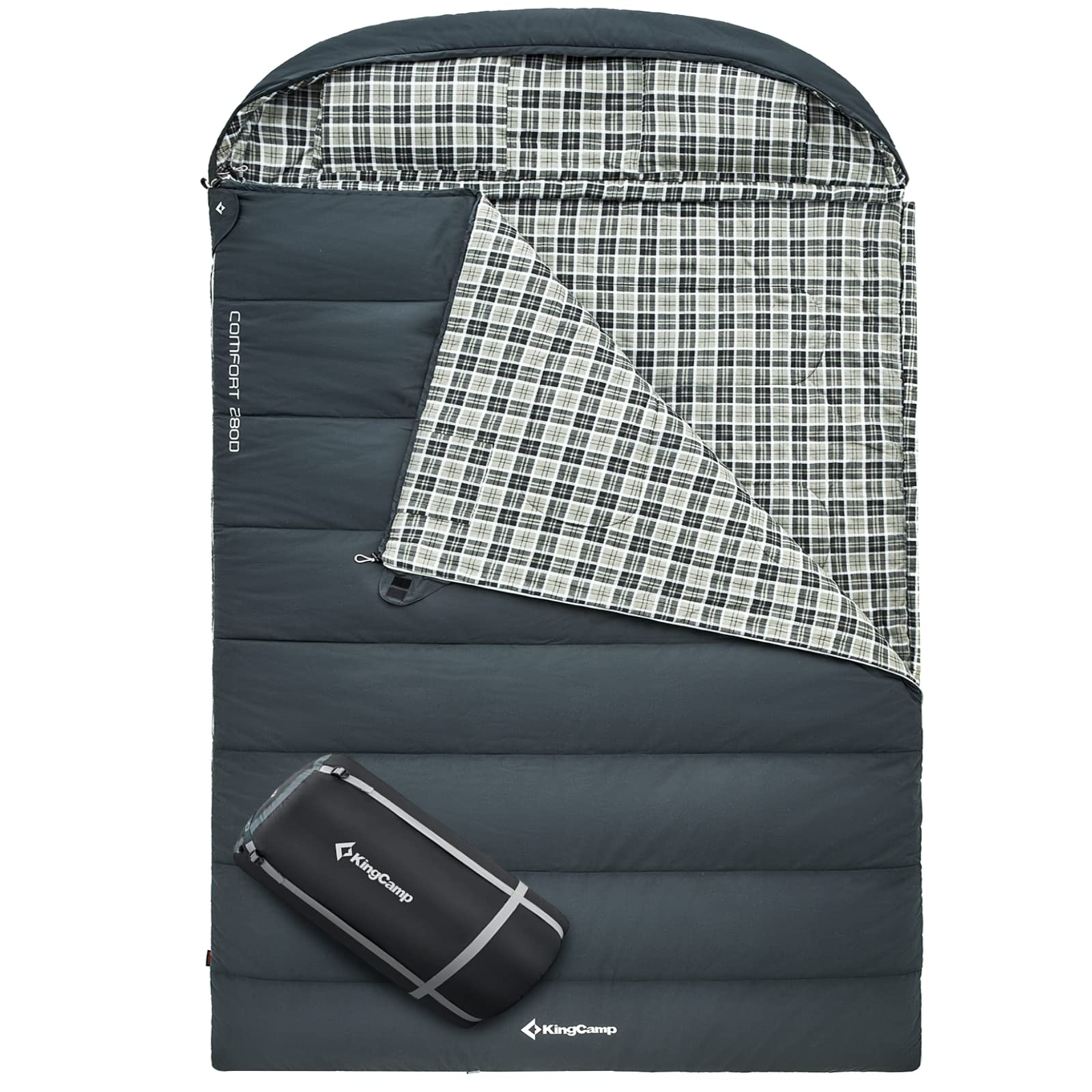 kingcamp-sports-hunter-sleeping-bag-single-or-double-3-season-synthetic-for-camp image 2
