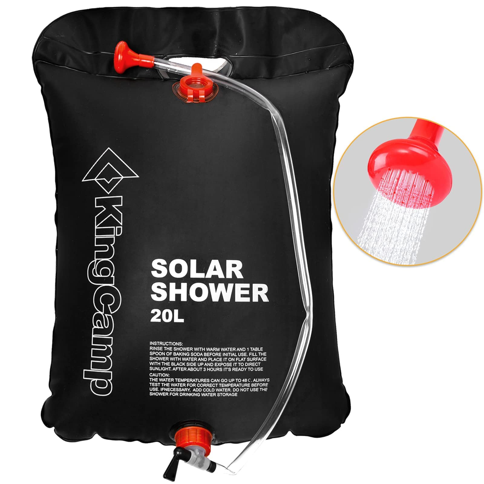 kingcamp-double-shower-tent-with-solar-shower-portable-privacy-camping-shower-an image 2