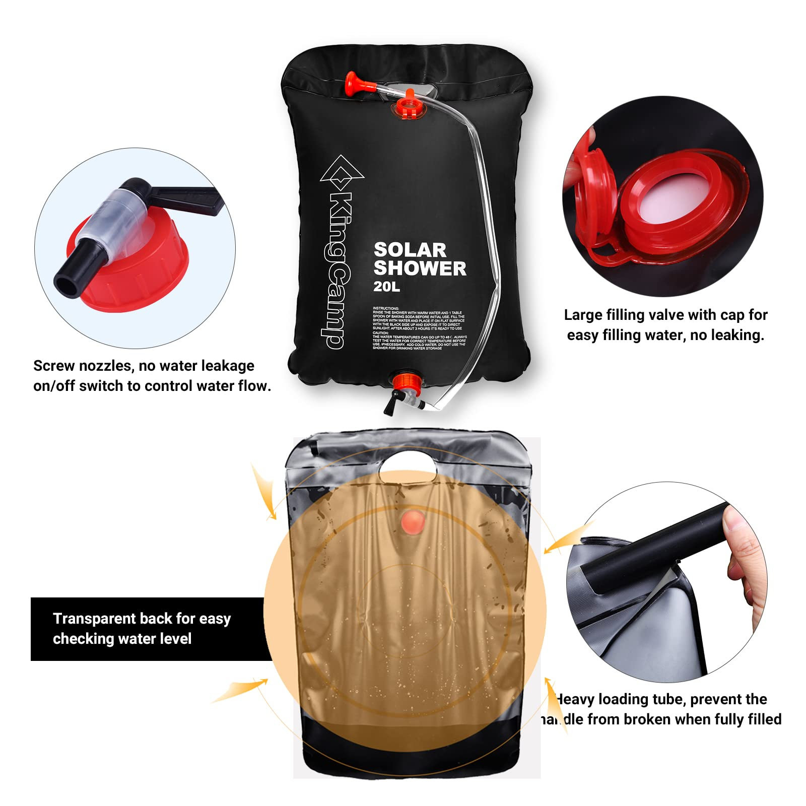 kingcamp-single-shower-tent-with-camping-solar-shower image 3