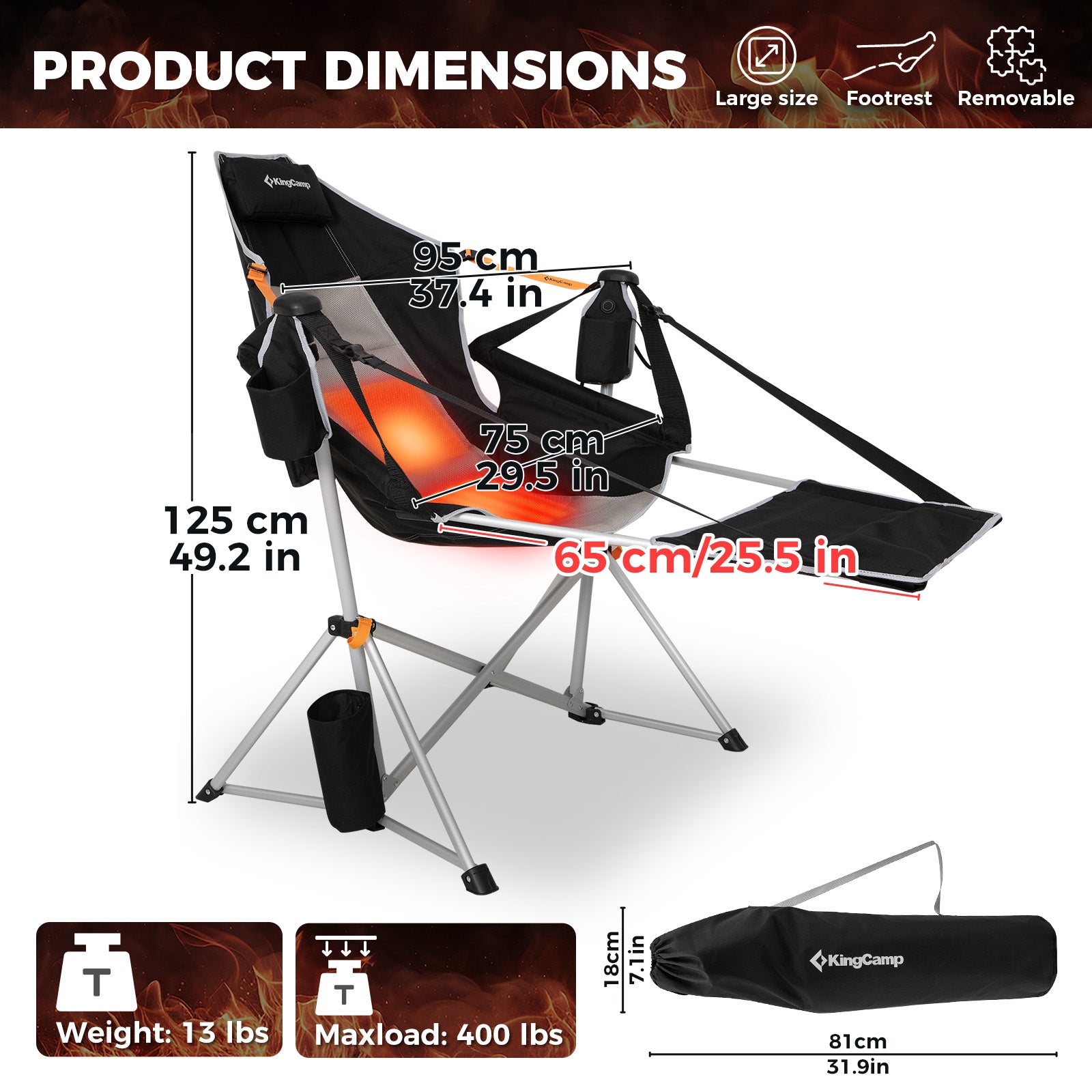 kingcamp-orchid-c20-plus-heated-hammock-chair-with-footrest image 3