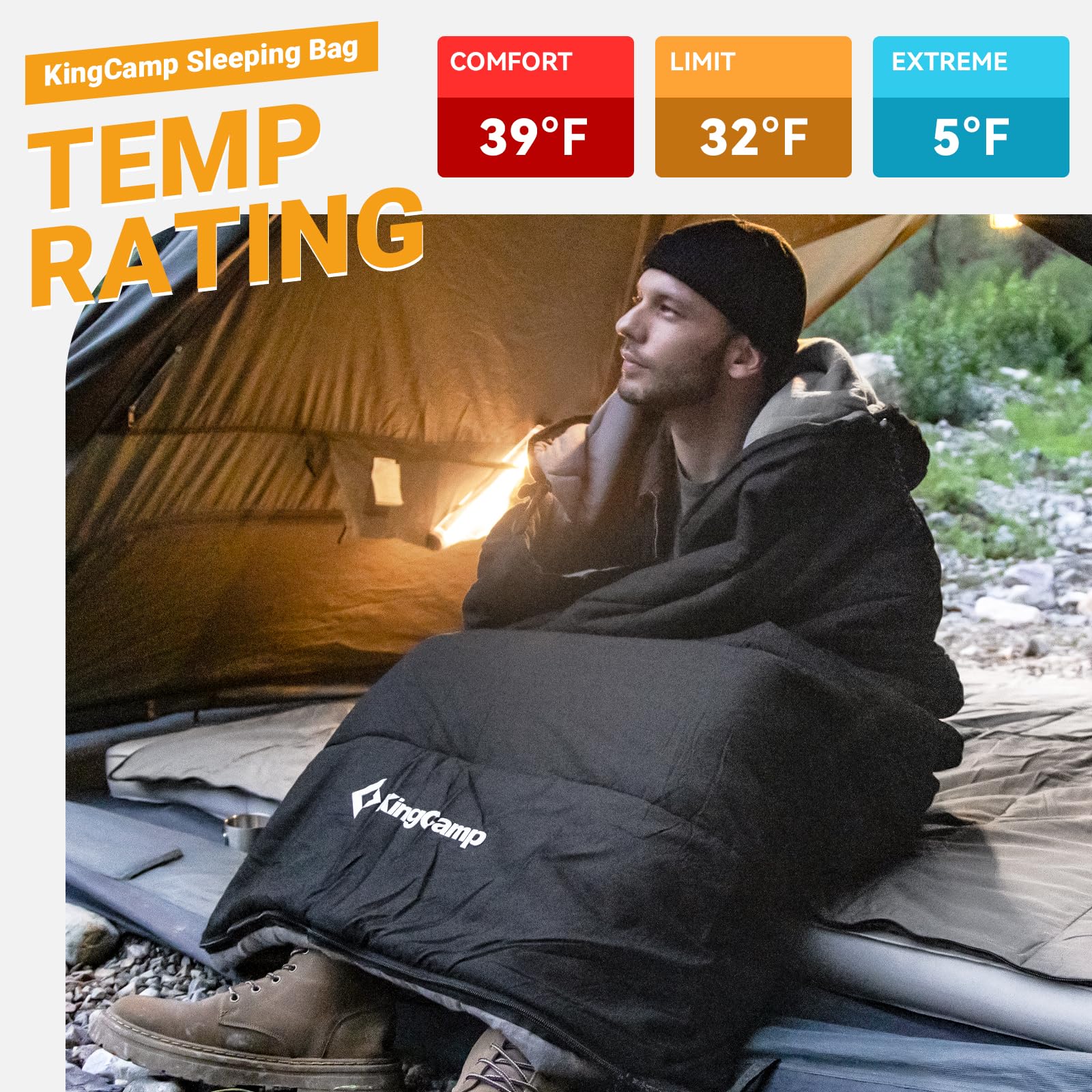 kingcamp-32f-kauai-400-3-in-1-sleeping-bag-envelope-style-with-removable-blanket image 3