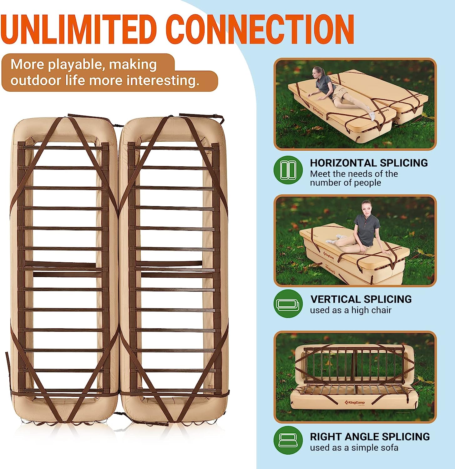 kingcamp-oak-p10-air-mattress-frame-modular-3-in-1-camping-cot-bed-frame image 3