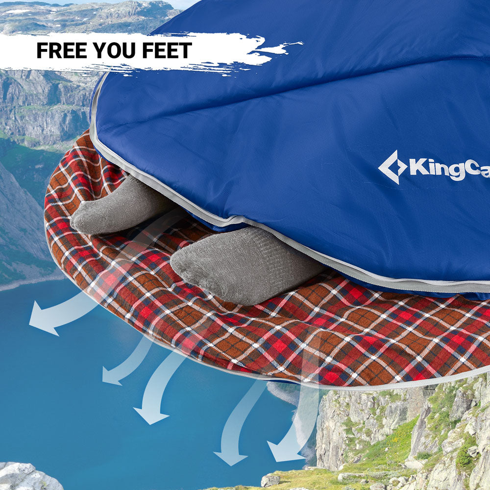 kingcamp-350g-filling-plus-size-3-4-season-navy-sleeping-bag image 8