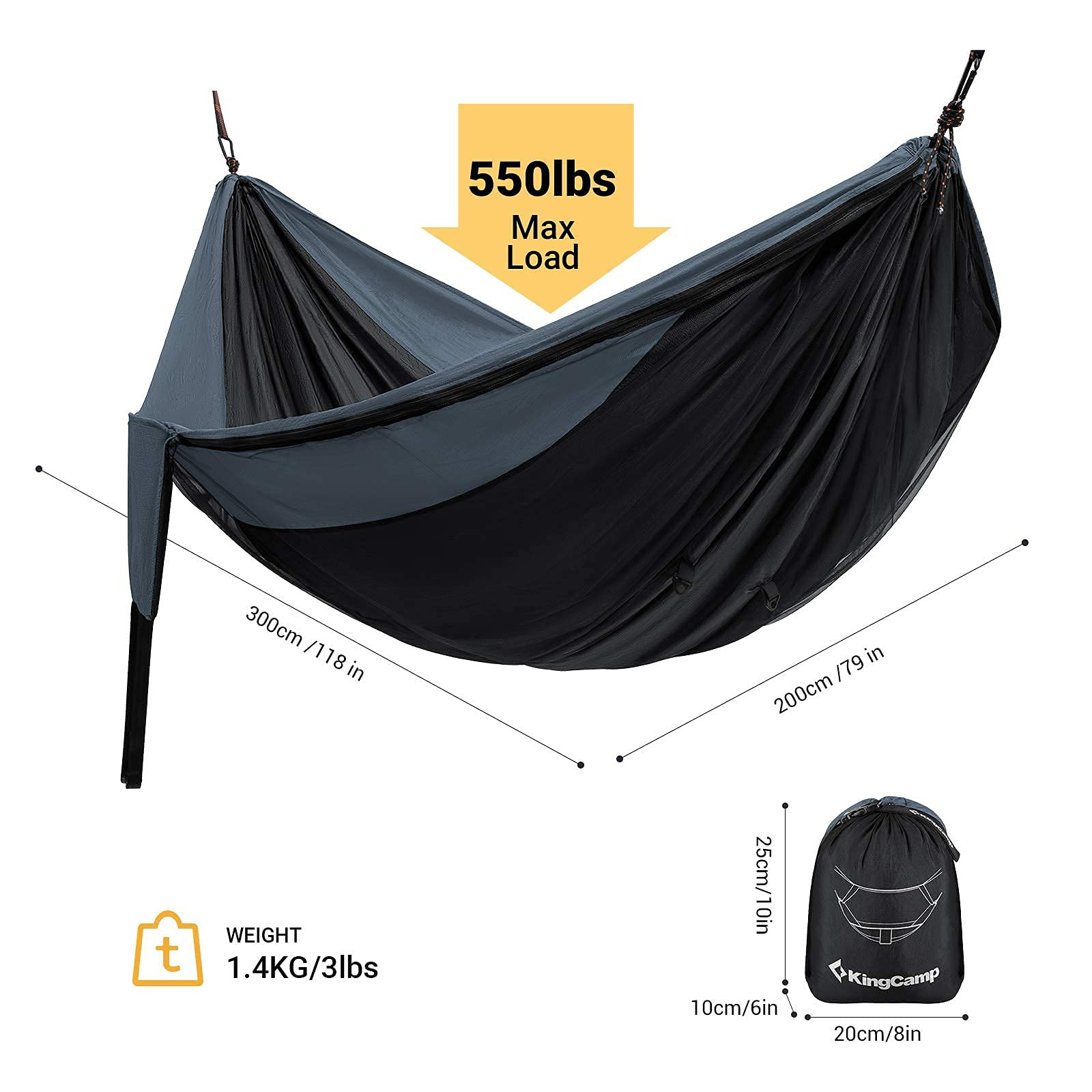 kingcamp-double-nylon-mosquito-net-hammock image 4
