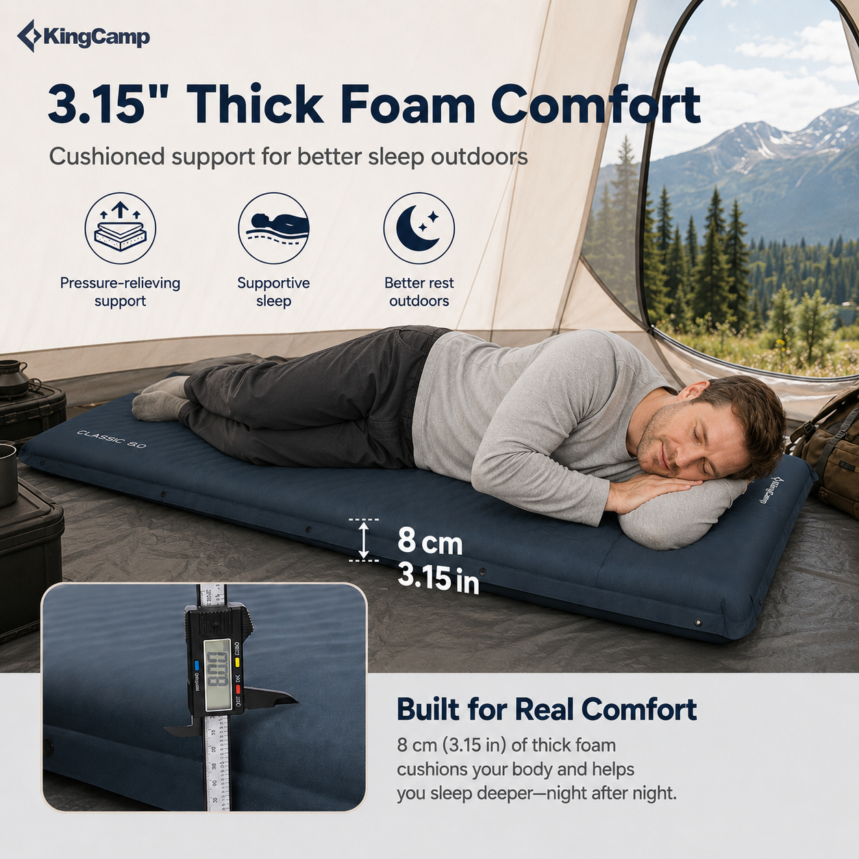 kingcamp-classic-8-0-single-self-inflating-sleeping-pad image 5