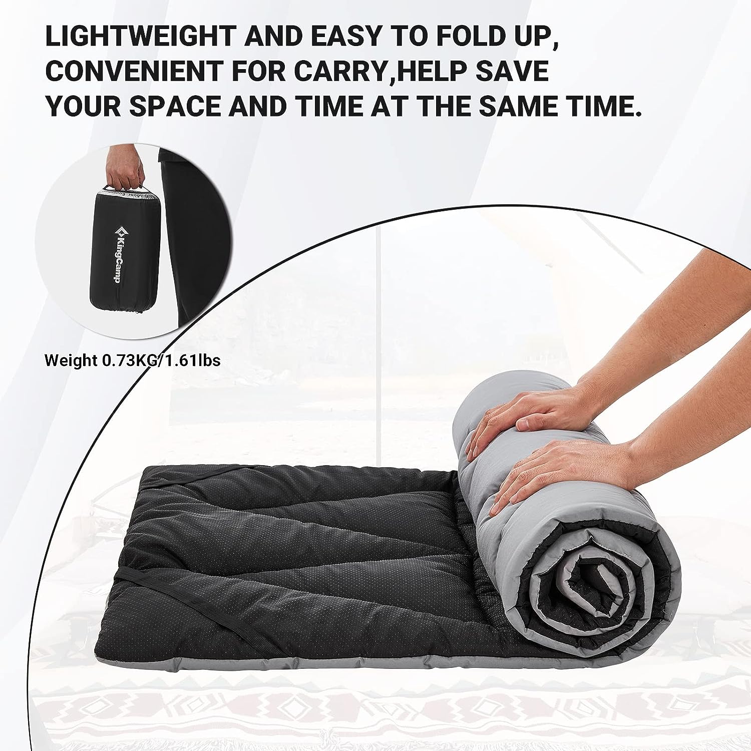 kingcamp-thicker-sleeping-cot-pad-machine-washable image 5