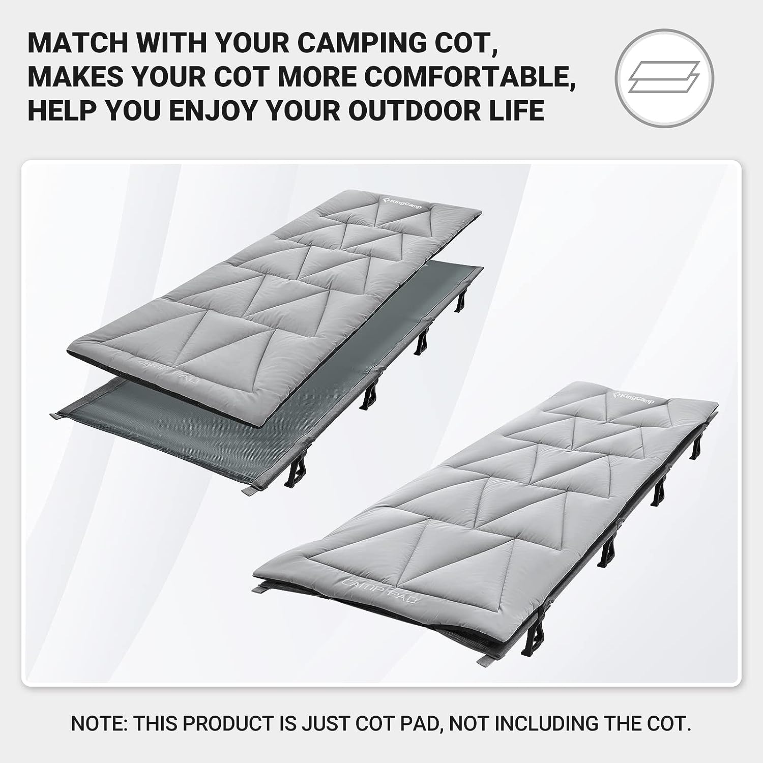 kingcamp-thicker-sleeping-cot-pad-machine-washable image 4