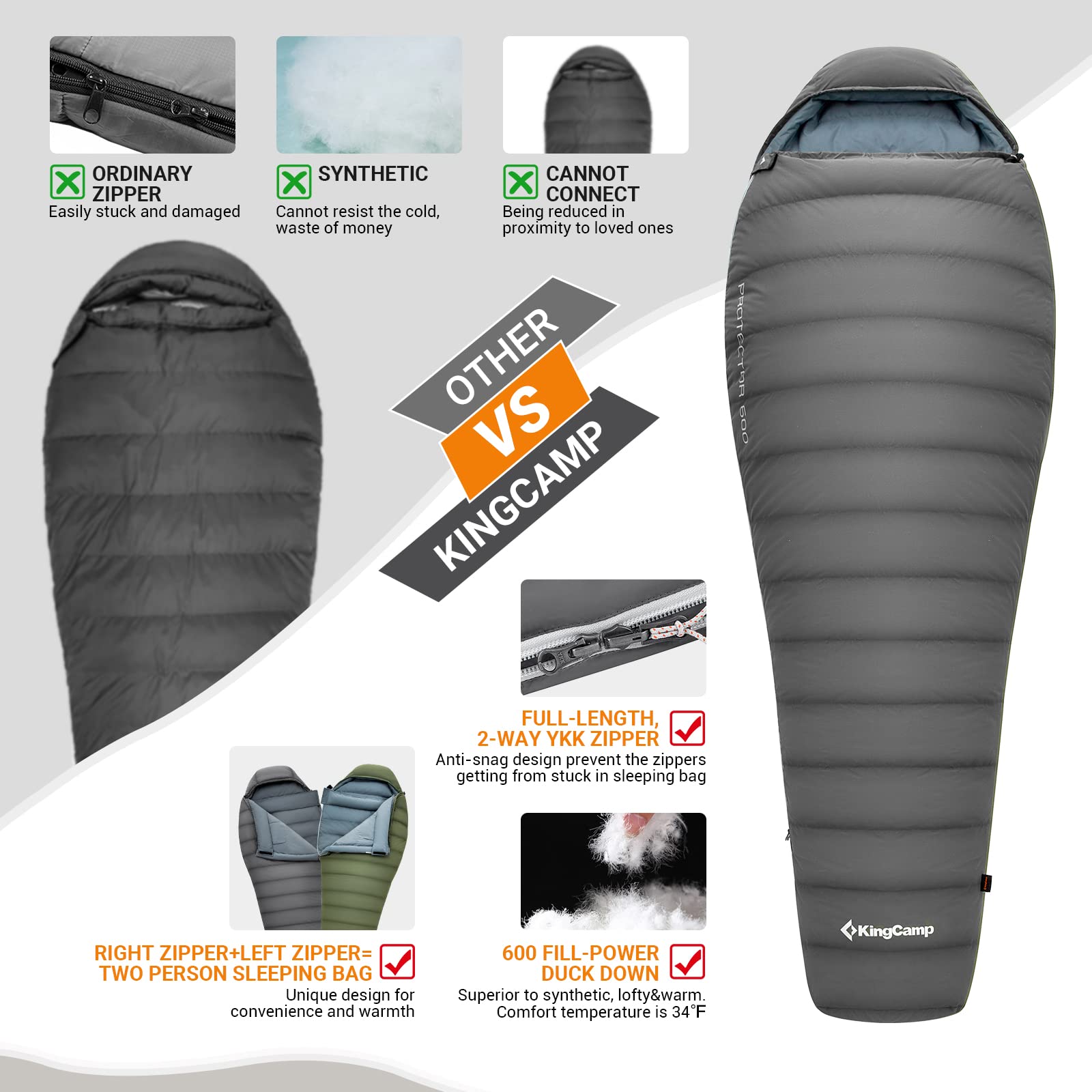 kingcamp-25f-protector-600-duck-down-mummy-sleeping-bag image 4