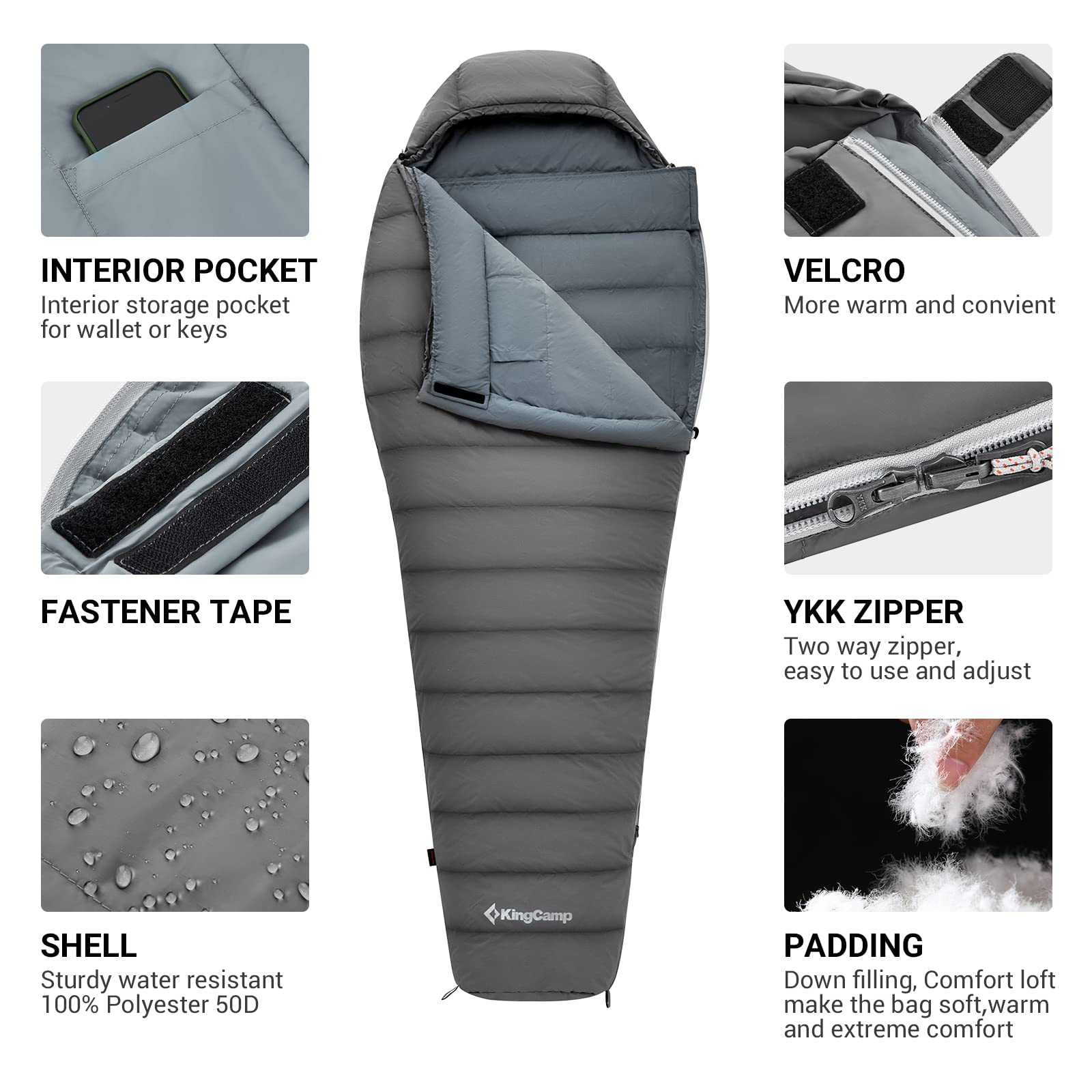 kingcamp-25f-protector-600-duck-down-mummy-sleeping-bag image 3