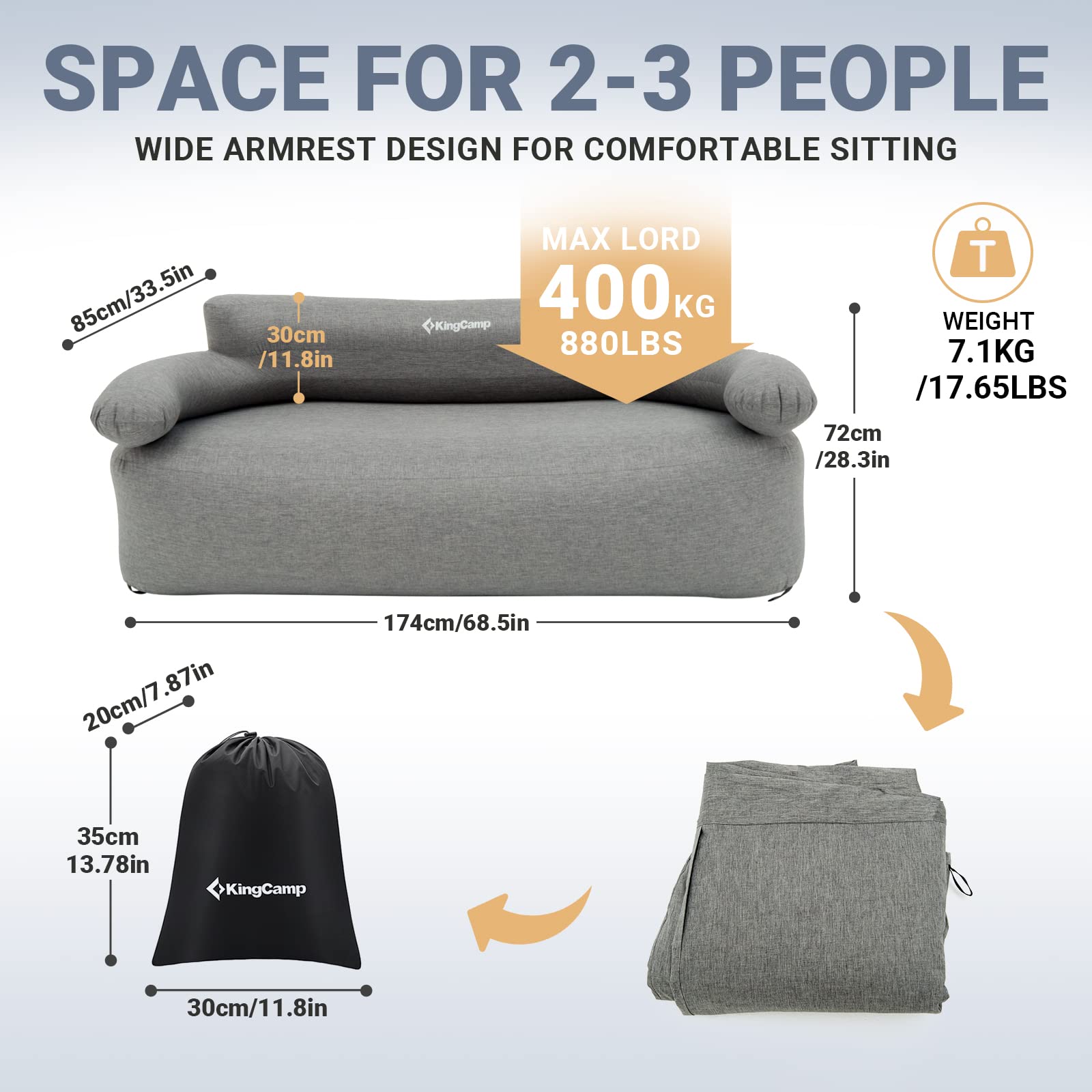 kingcamp-luxury-inflatable-sofa-set-for-two-with-foot-pump-and-stakes image 4