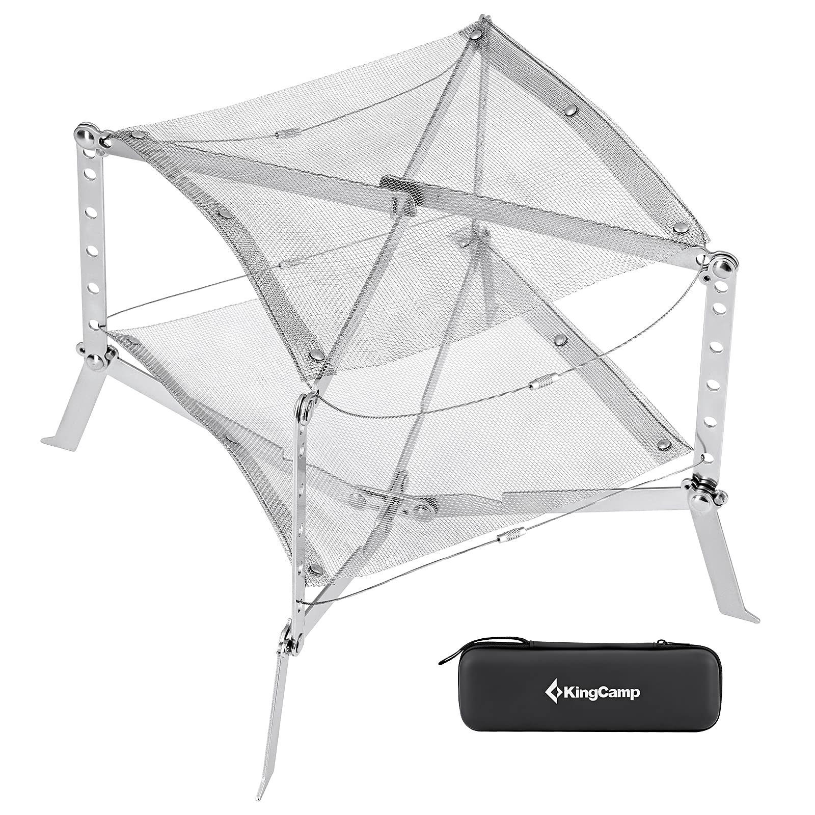 kingcamp-folding-campfire-grill-portable-iron-fire-pit-camping-cooktop-with-carr image 6