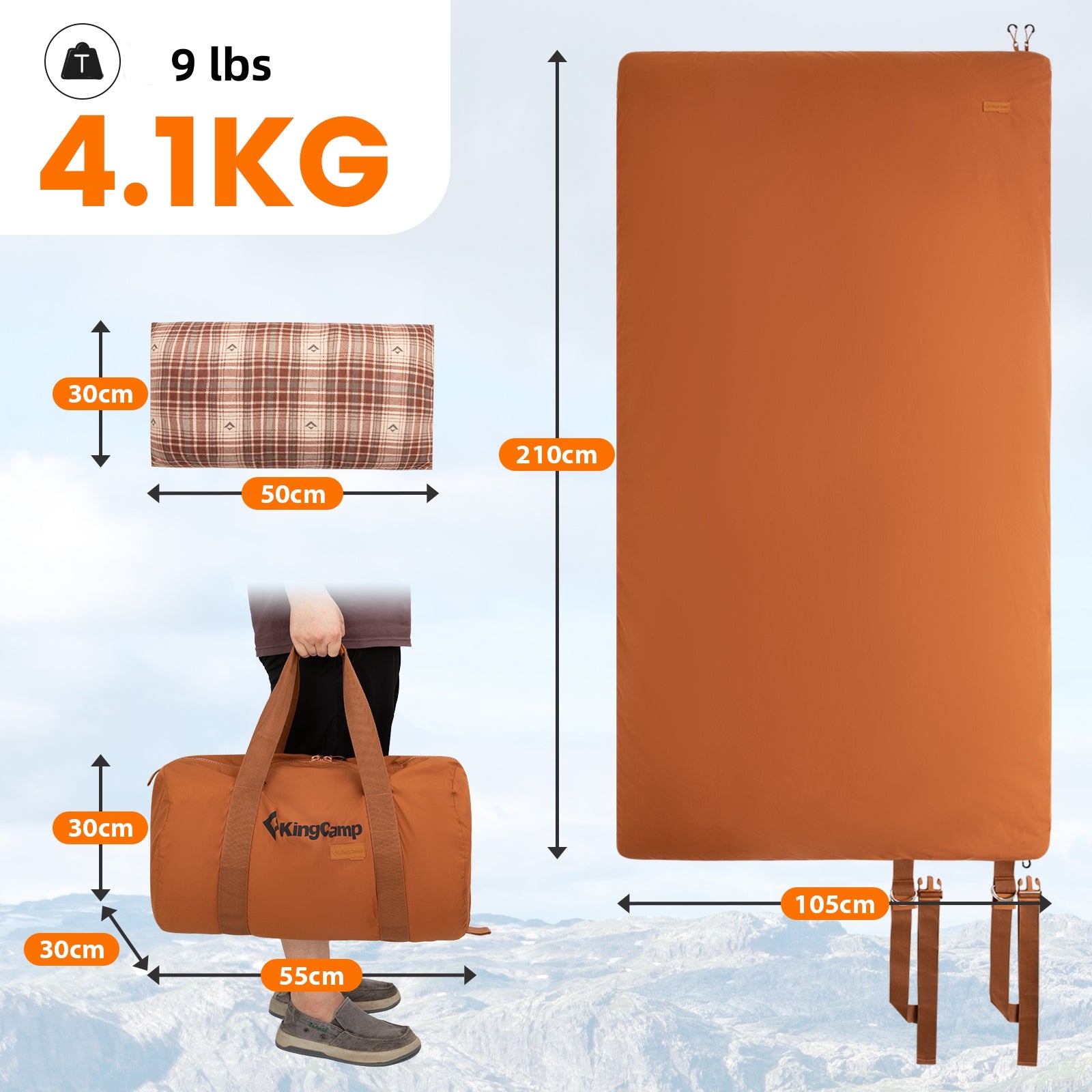 kingcamp-topanga-400-rectangle-sleeping-bag image 5