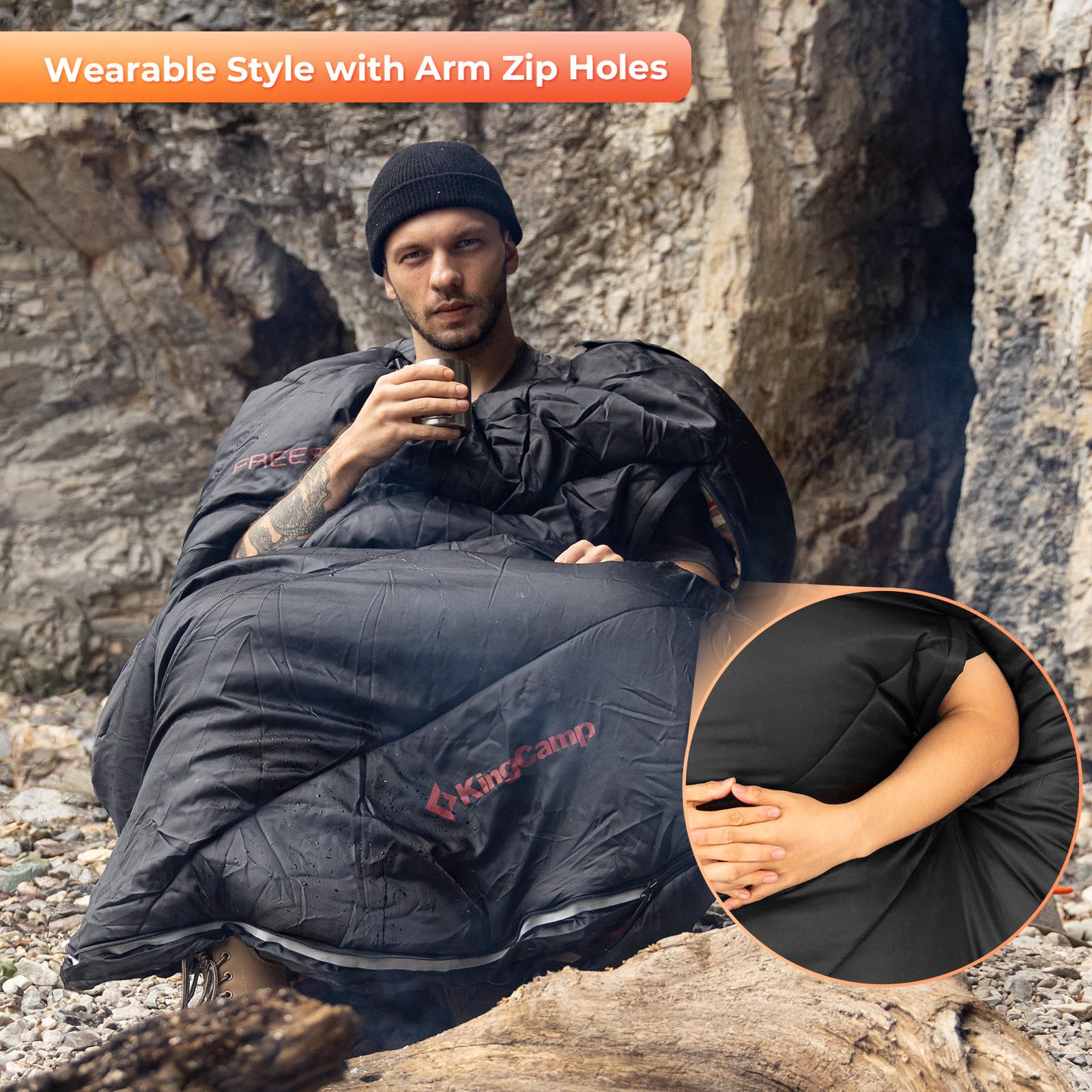 kingcamp-lightweight-flannel-camping-sleeping-bag-xl image 4