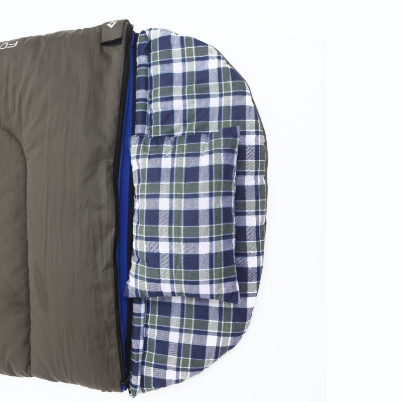 kingcamp-forest-400-hooded-rectangular-sleeping-bag-3-in-1-polycotton image 8