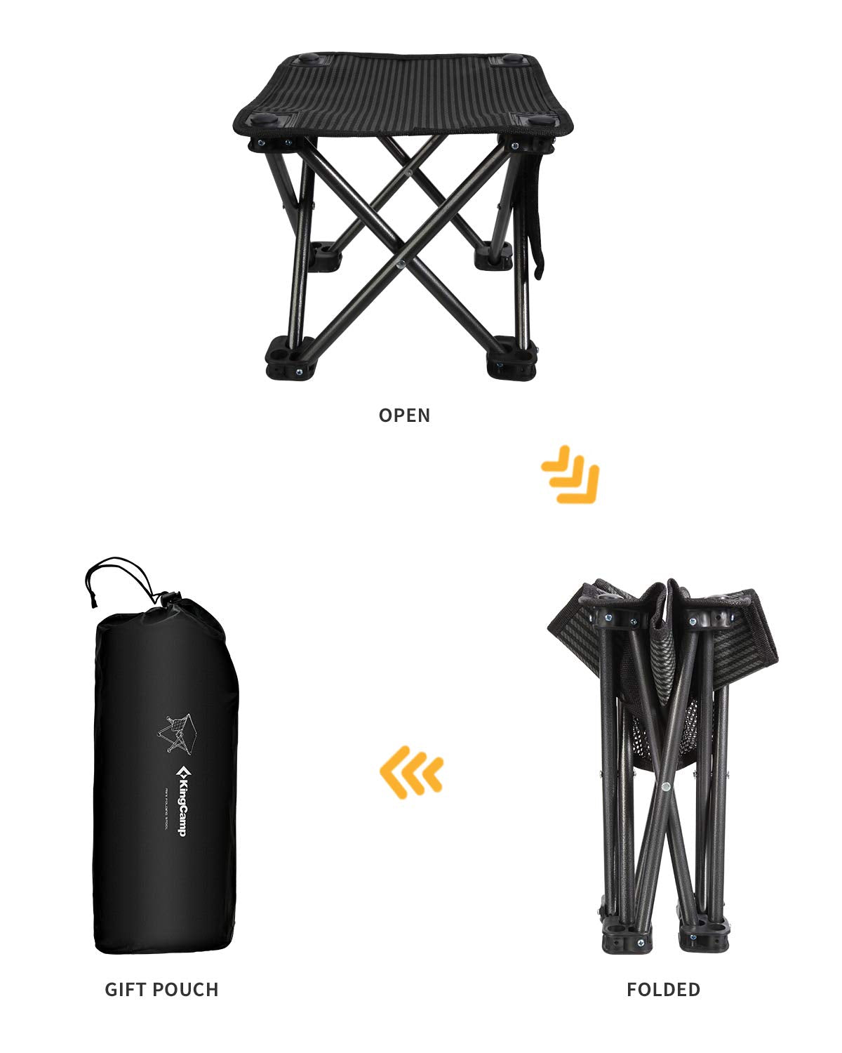 kingcamp-maza-portable-folding-camping-stool-with-side-pocket-and-carry-bag-330- image 5