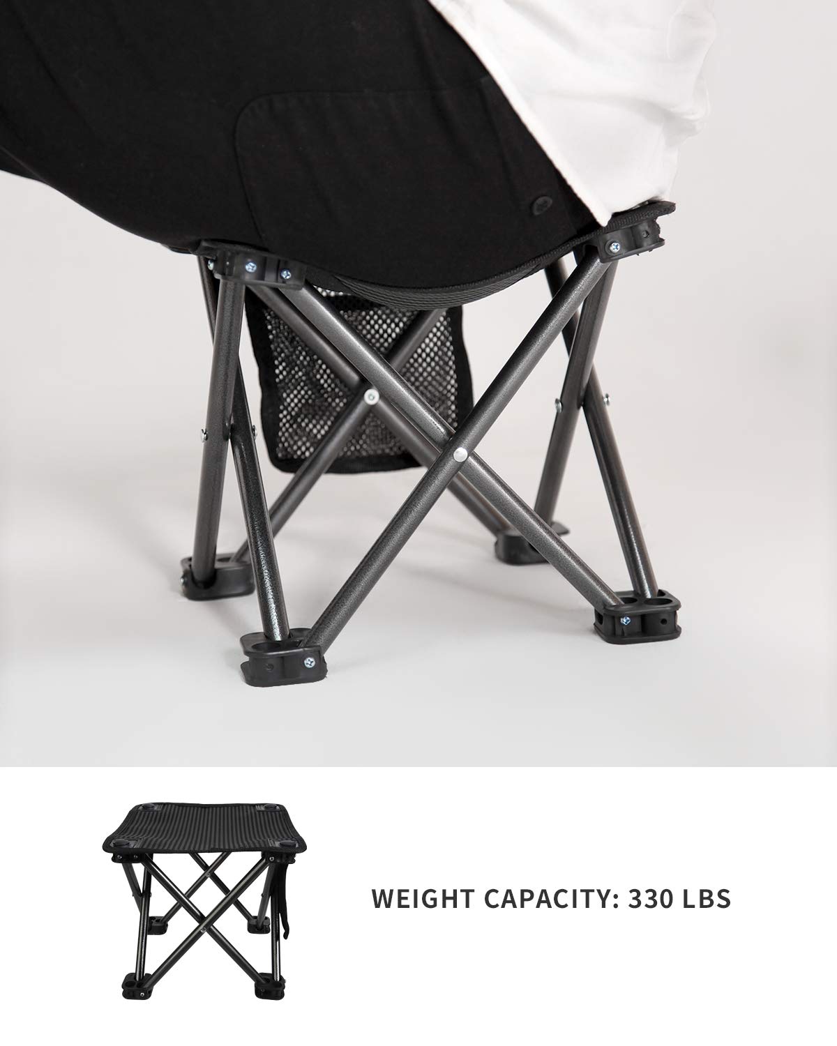 kingcamp-maza-portable-folding-camping-stool-with-side-pocket-and-carry-bag-330- image 6