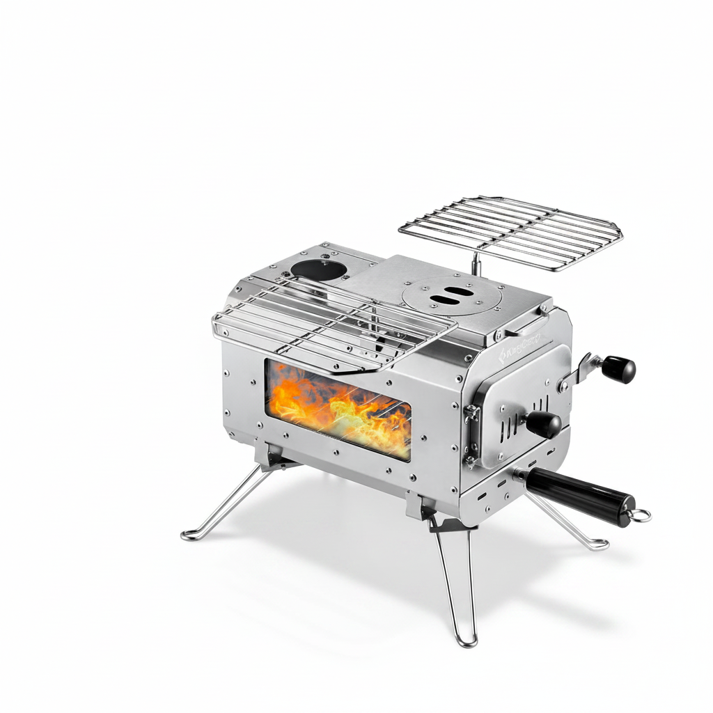 kingcamp-khan-villa-glamping-tent-4-in-1-bundle-with-stove image 4