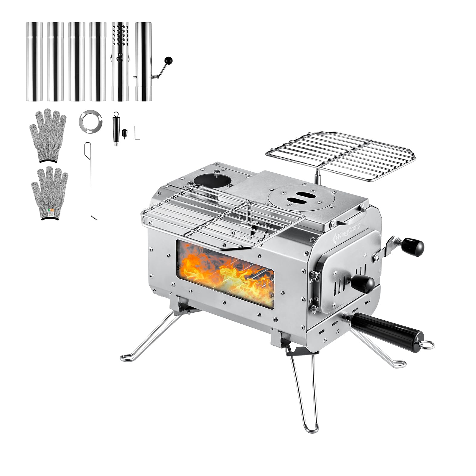 kingcamp-anizo-320-4-season-tipi-tent-with-surefire-wood-stove-bundle-camping-sh image 3