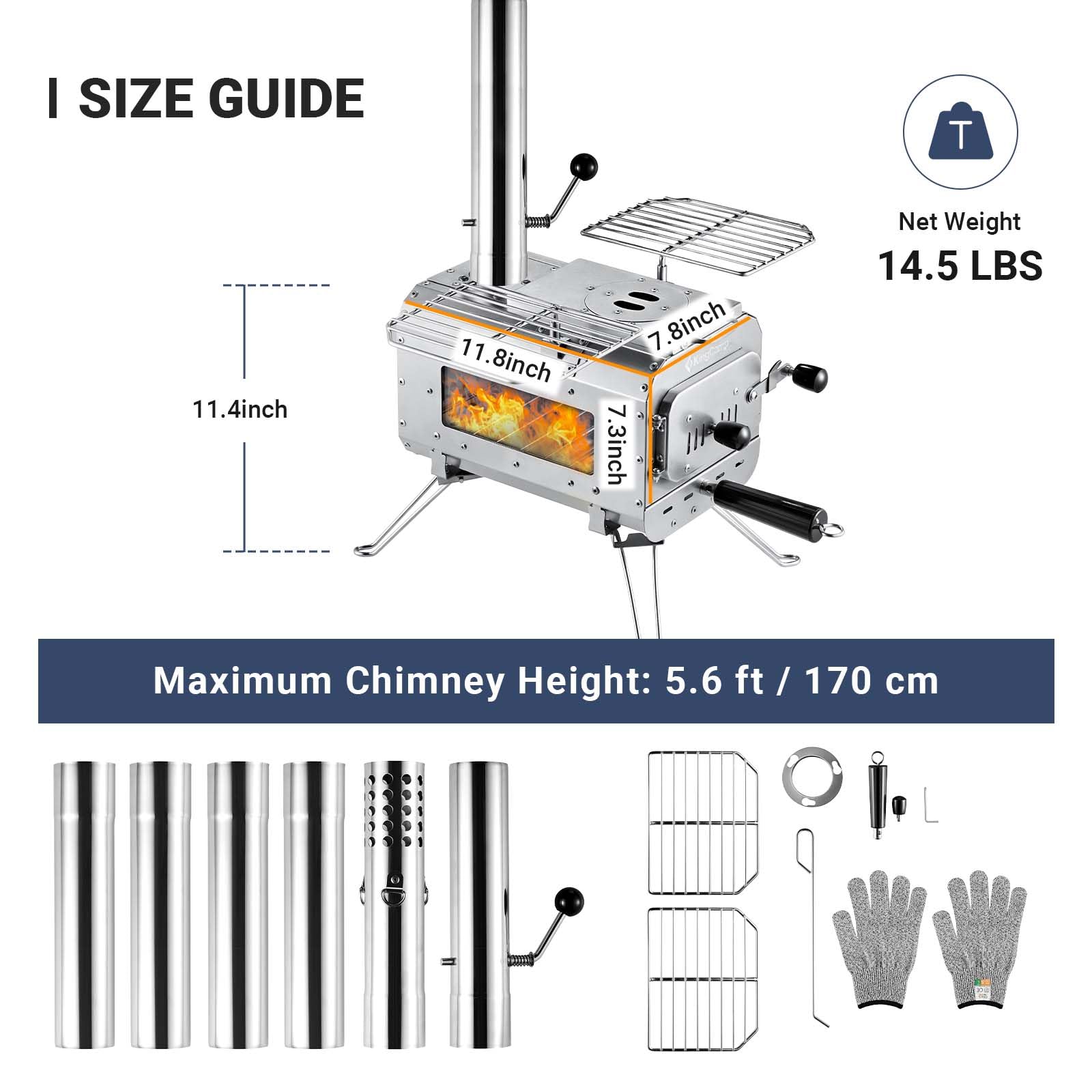 kingcamp-surefire-camping-wood-tent-stove-portable-collapsible-for-cooking-and-h image 8