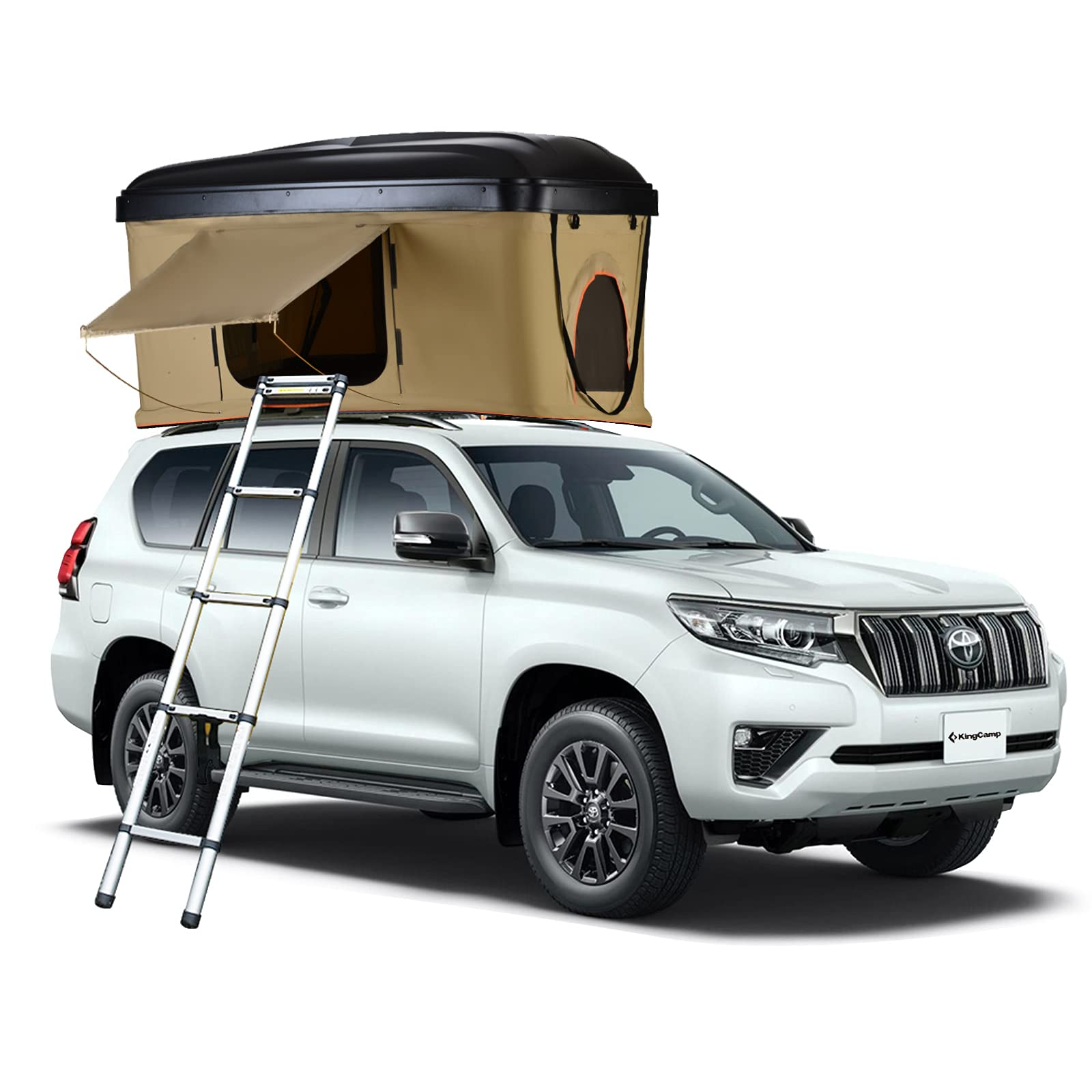 kingcamp-2-person-hard-shell-rooftop-tent-pre-assembled-with-sunshade-mesh image 2