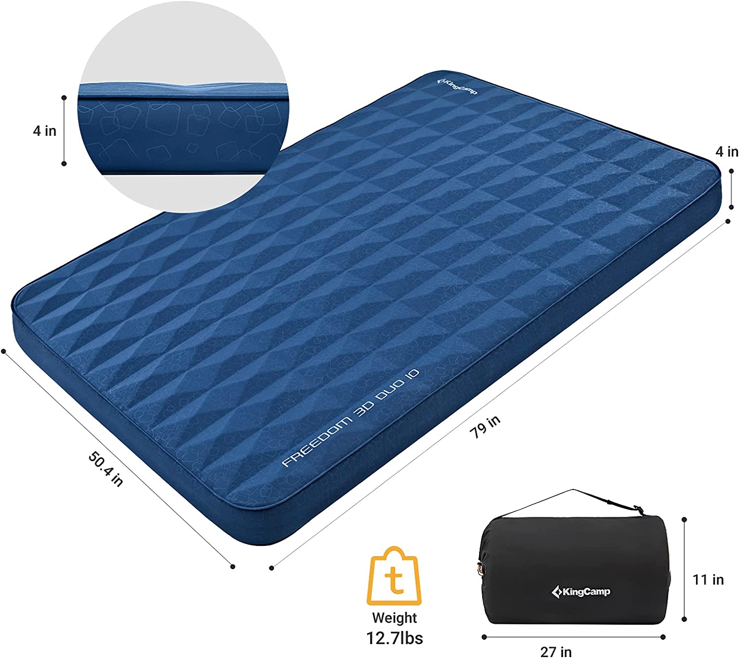 kingcamp-4-thick-double-self-inflating-camping-pad-insulated-rectangular-pad-wit image 6