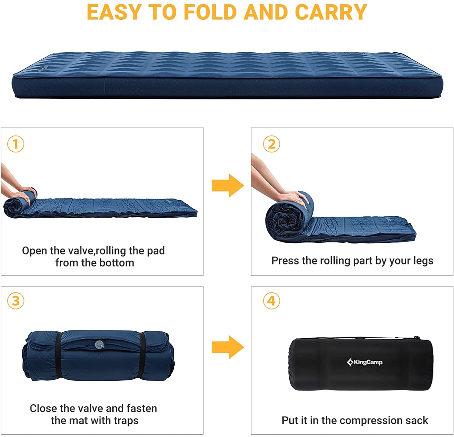 kingcamp-4-inch-thick-self-inflating-camping-pad-premium-3d-sides-with-tpu-coati image 3