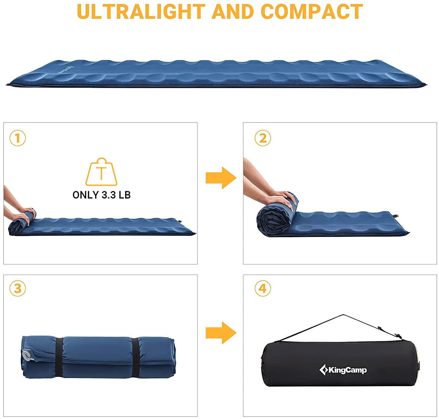 kingcamp-3d-self-inflating-ultralight-sleeping-pad-1-person-insulated-pad-bogo-e image 2