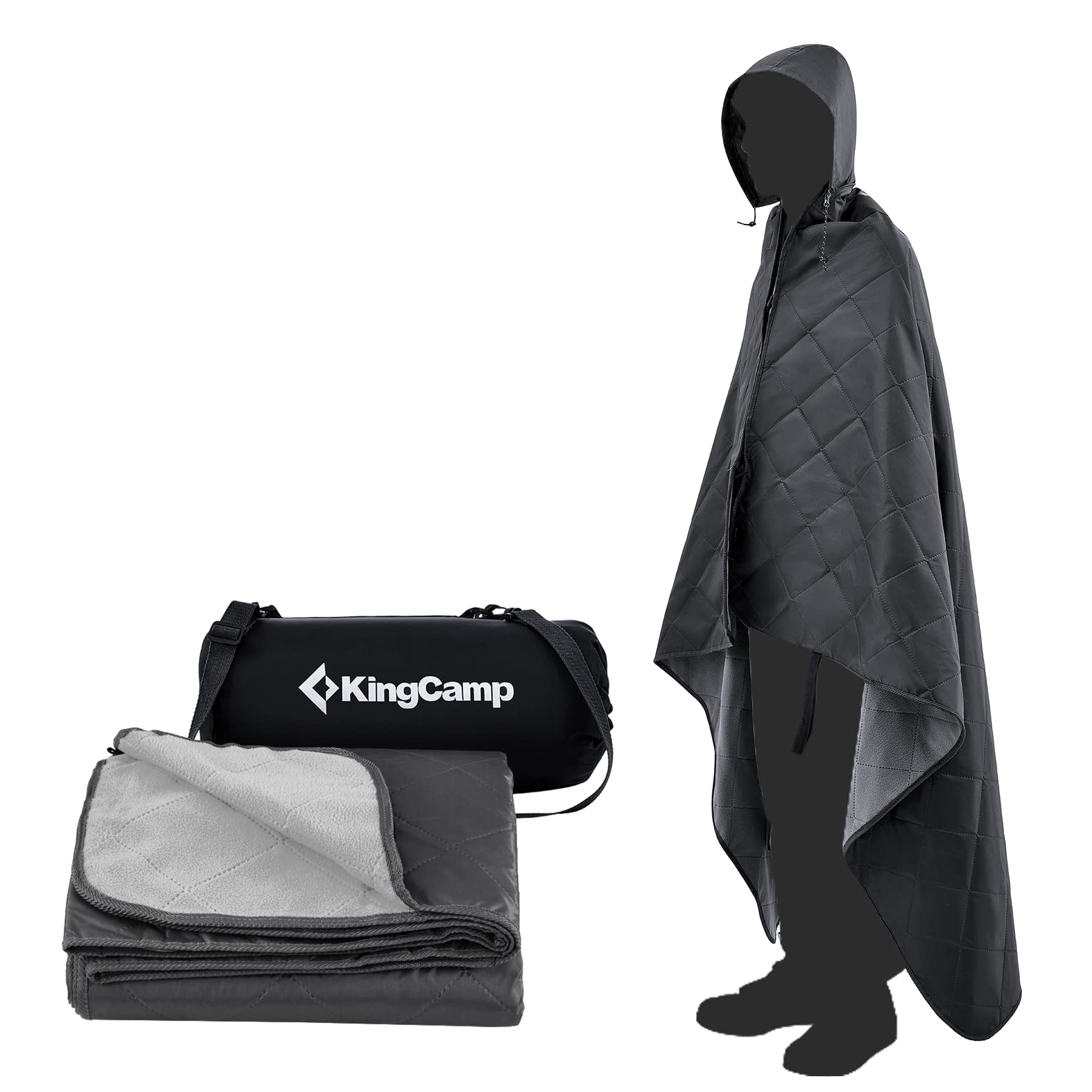 kingcamp-3-in-1-camping-stadium-hooded-blanket-waterproof-sandproof-portable image 3