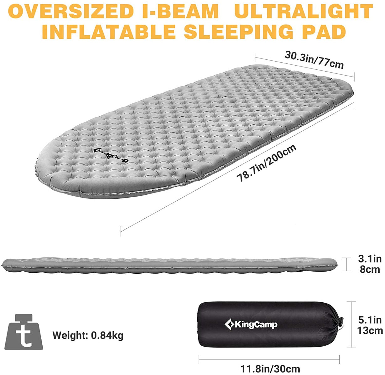 kingcamp-3-inch-thick-lightweight-air-mattress-insulated-sleeping-pad-for-backpa image 4