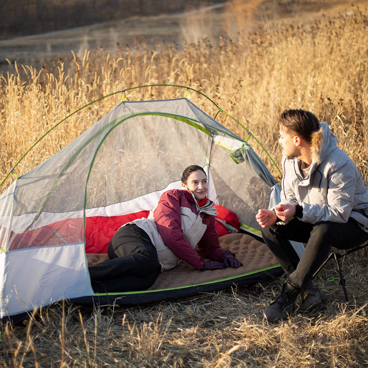 kingcamp-3-inch-thick-lightweight-air-mattress-insulated-sleeping-pad-for-backpa image 8