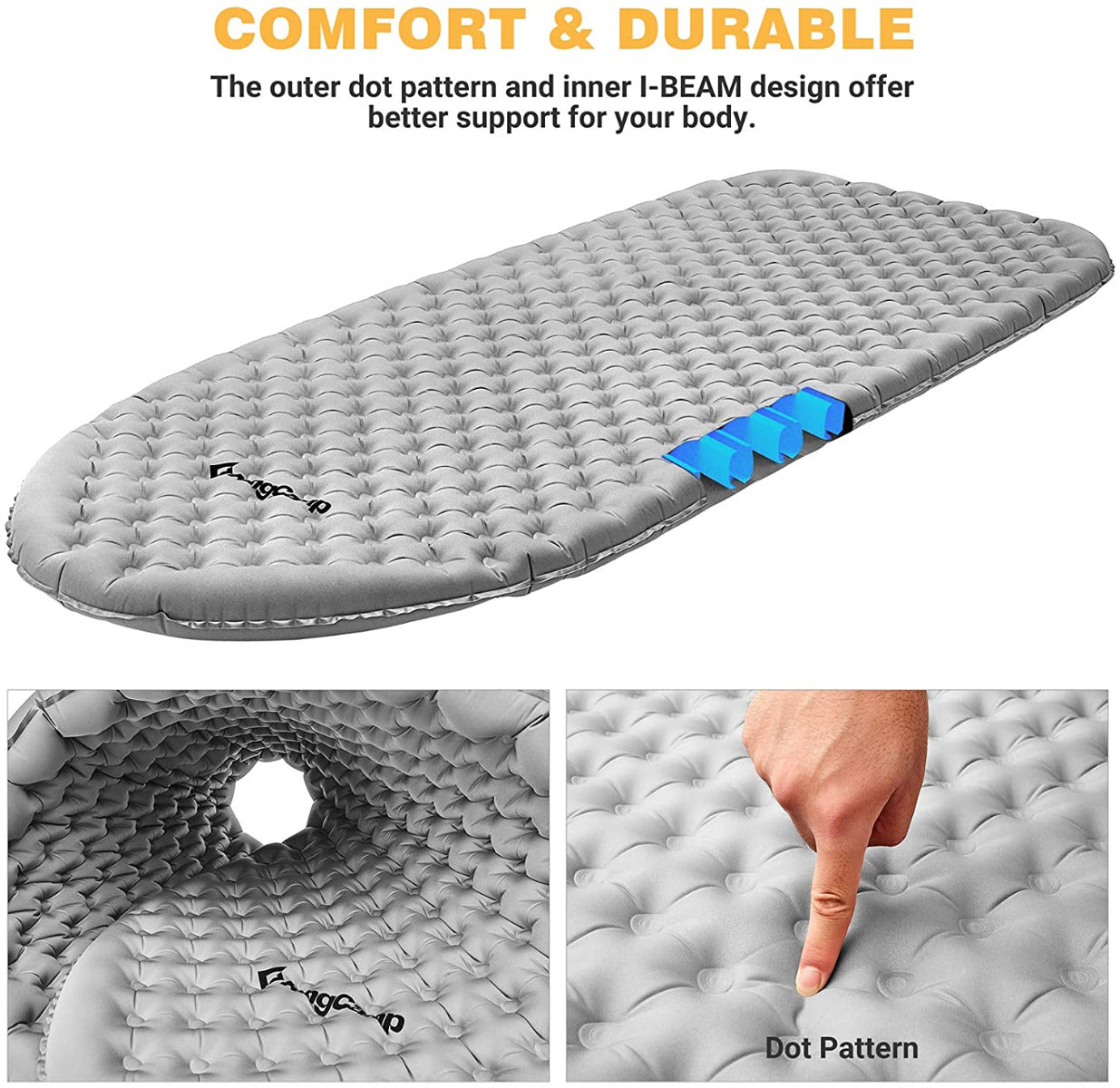 kingcamp-3-inch-thick-lightweight-air-mattress-insulated-sleeping-pad-for-backpa image 7